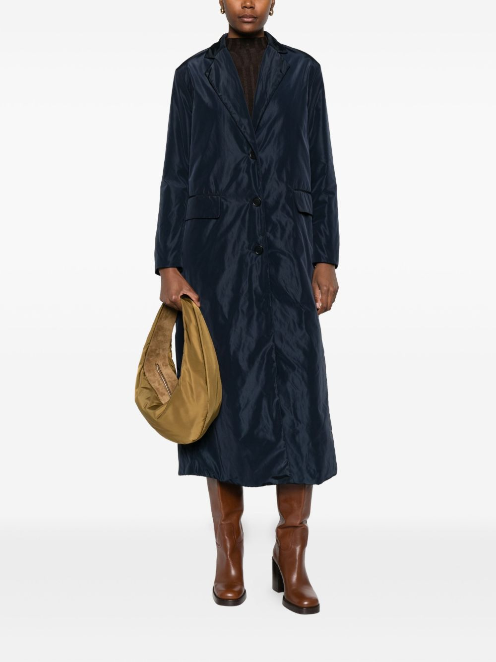 single-breasted buttoned coat - 2