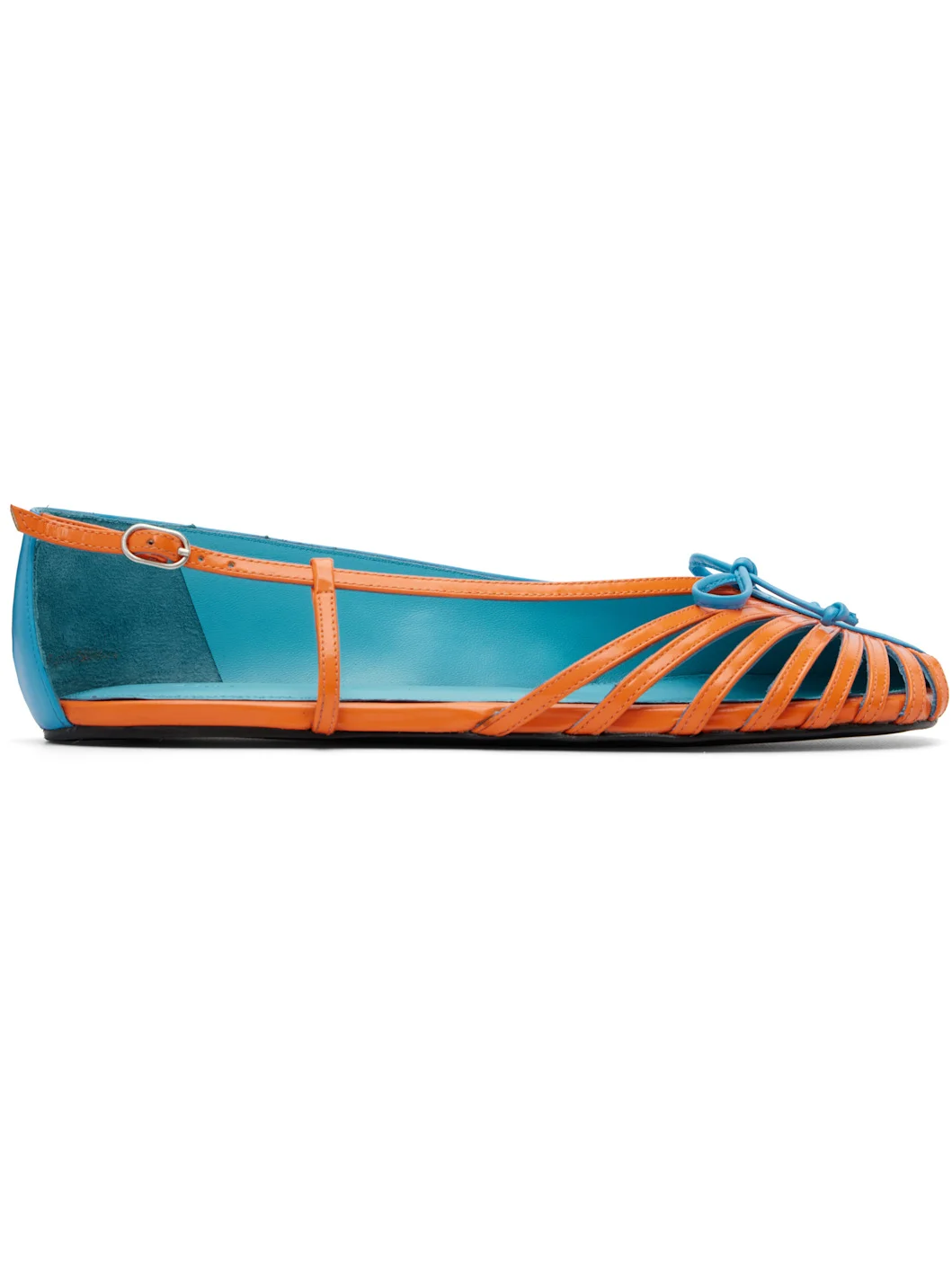 Blue & Orange Double Shoe Ballerina Flats - 1