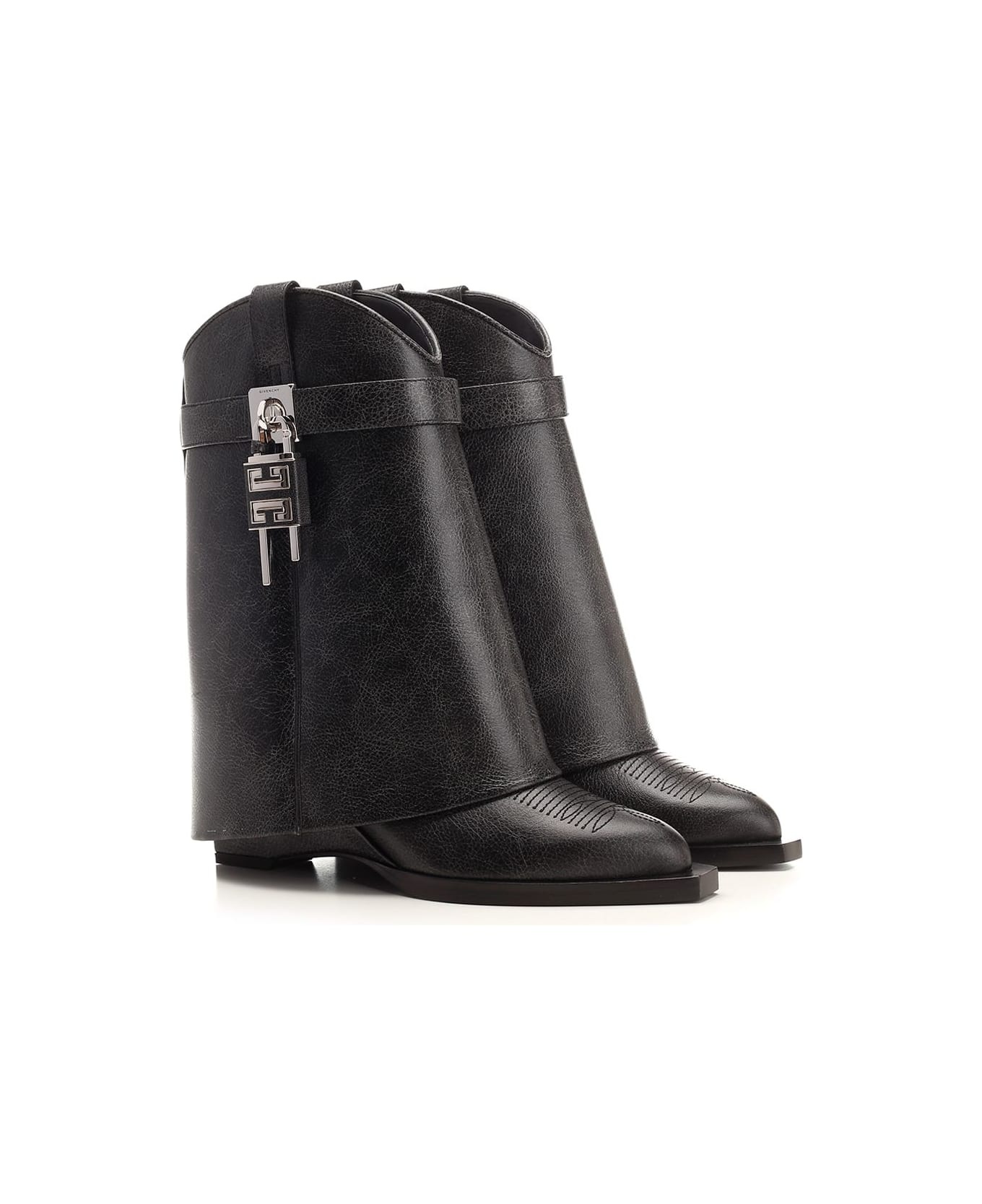 'shark Lock Cowboy' Ankle Boots - 2