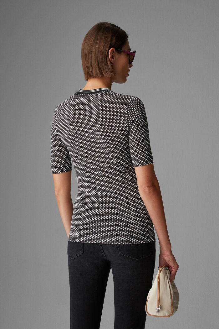 Alene Shirt in Black/Beige/White - 3