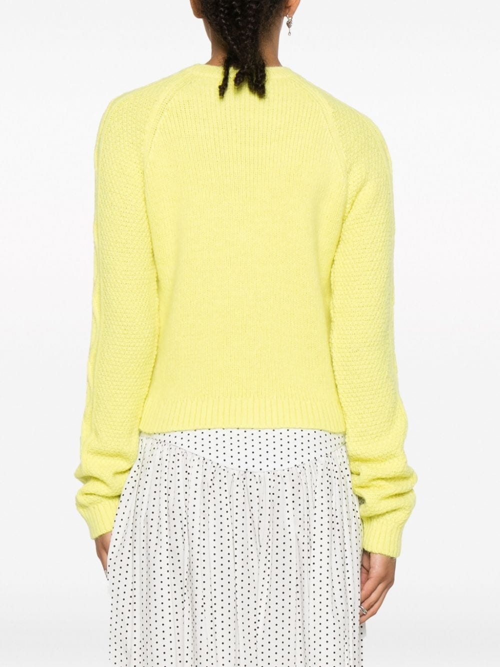 cable-knit crew-neck jumper - 4