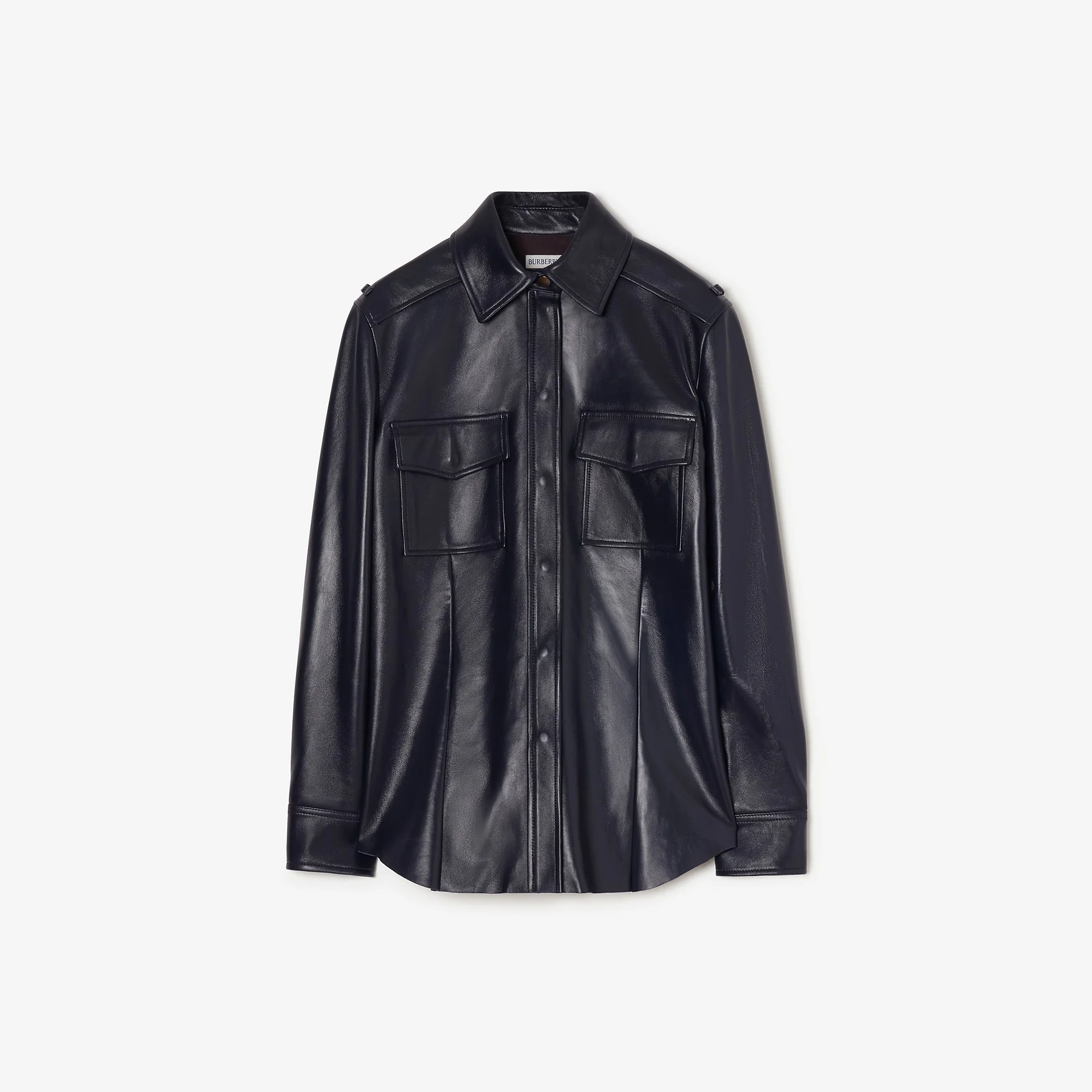 Classic Fit Leather Shirt - 1