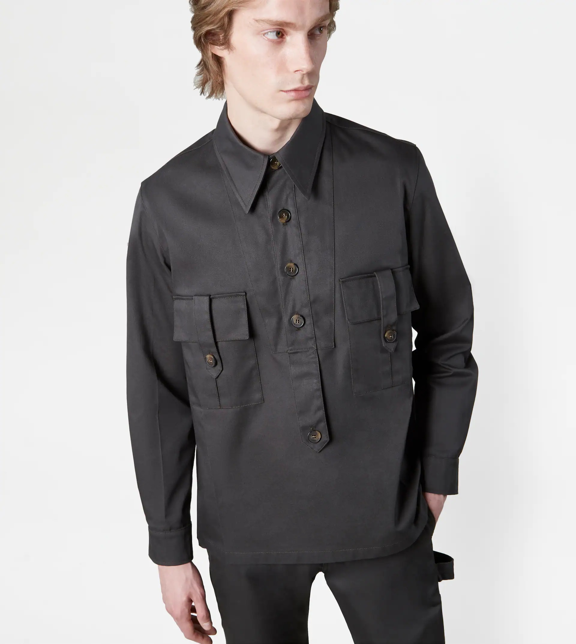 MILITARY SHIRT - BROWN - 7