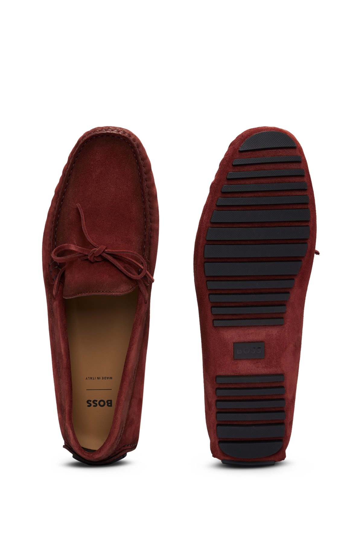 SUEDE MOCCASINS WITH BUCKLED UPPER STRAP - 3