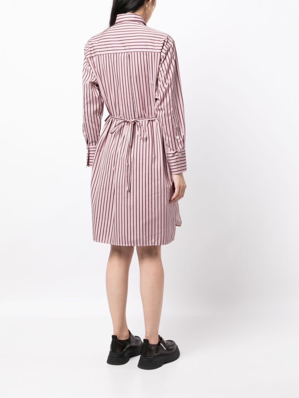 striped shirt minidress - 4