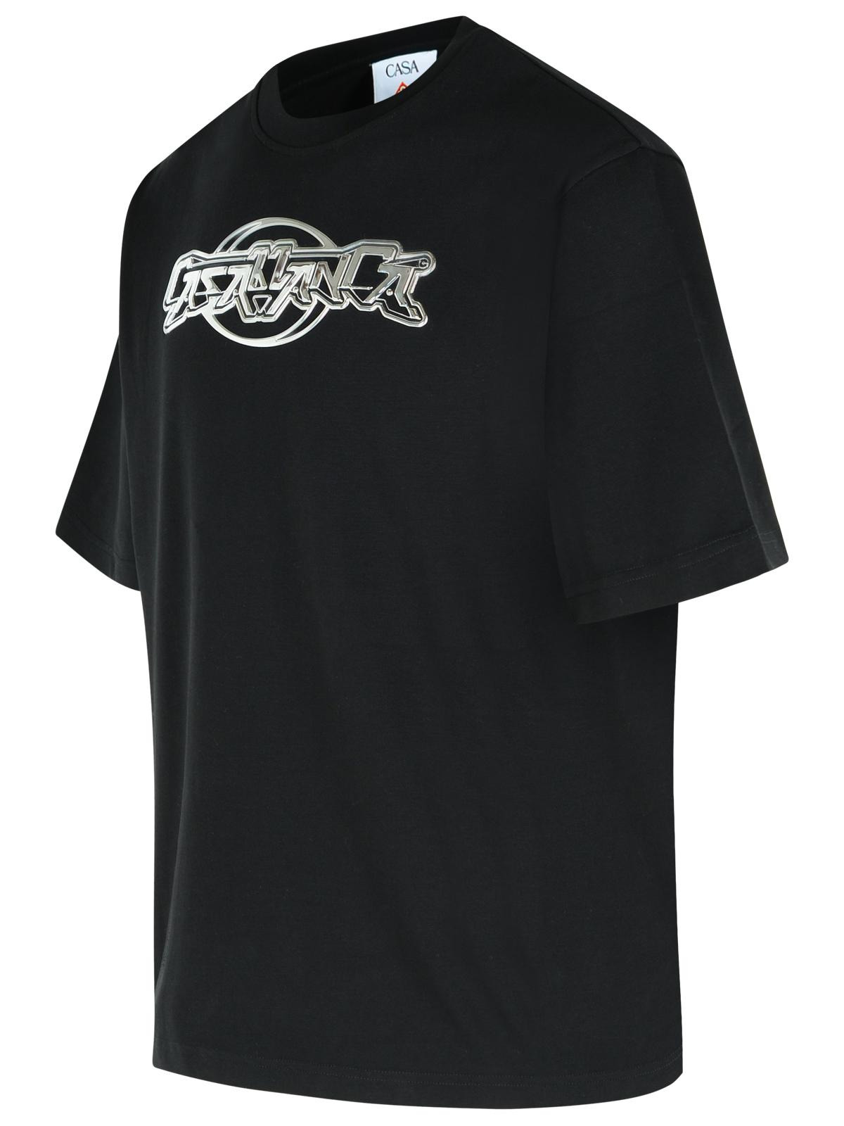 Casablanca Black Cotton T-Shirt Men - 2