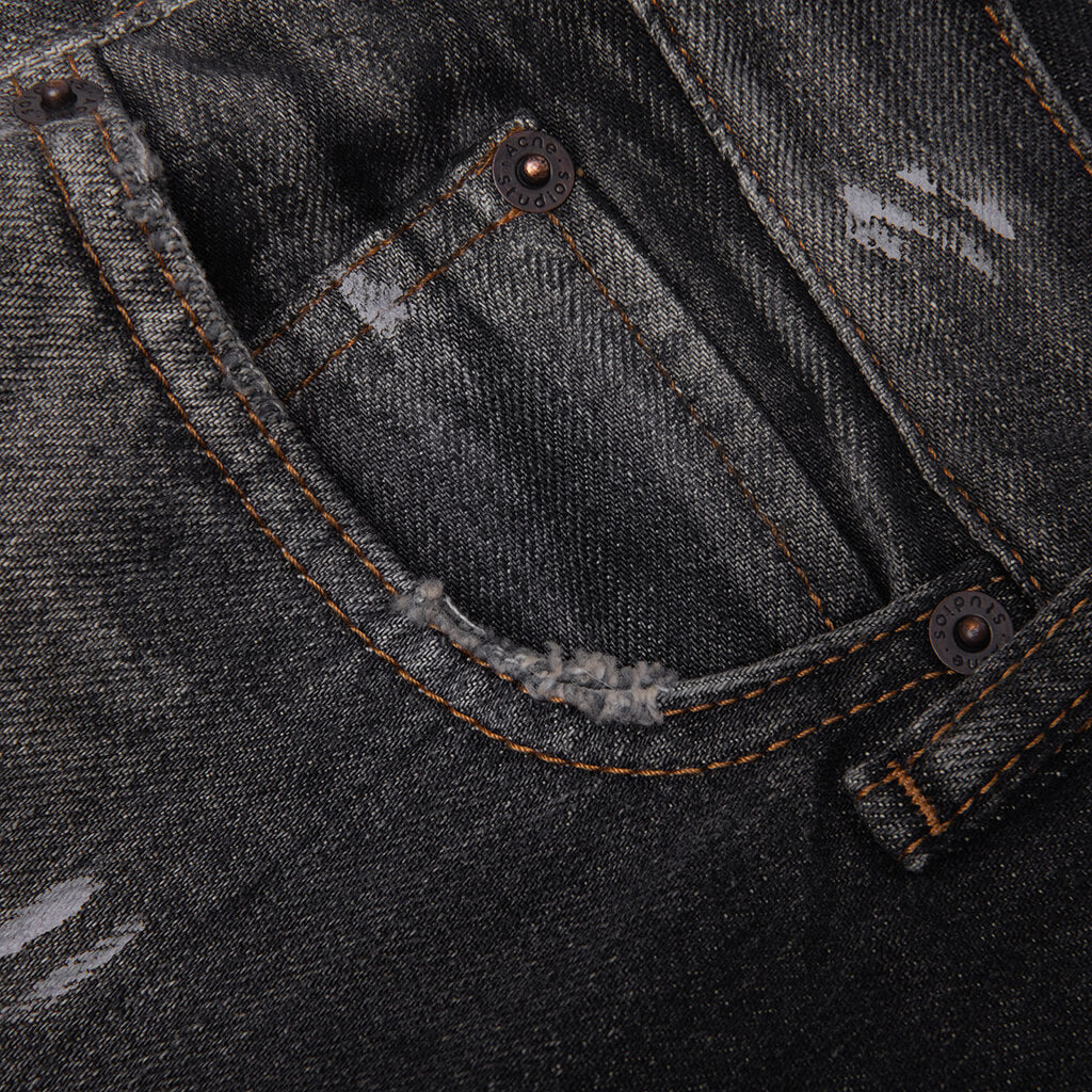 1981 U BLACK TRAFALGAR LOOSE FIT JEANS - BLACK - 4