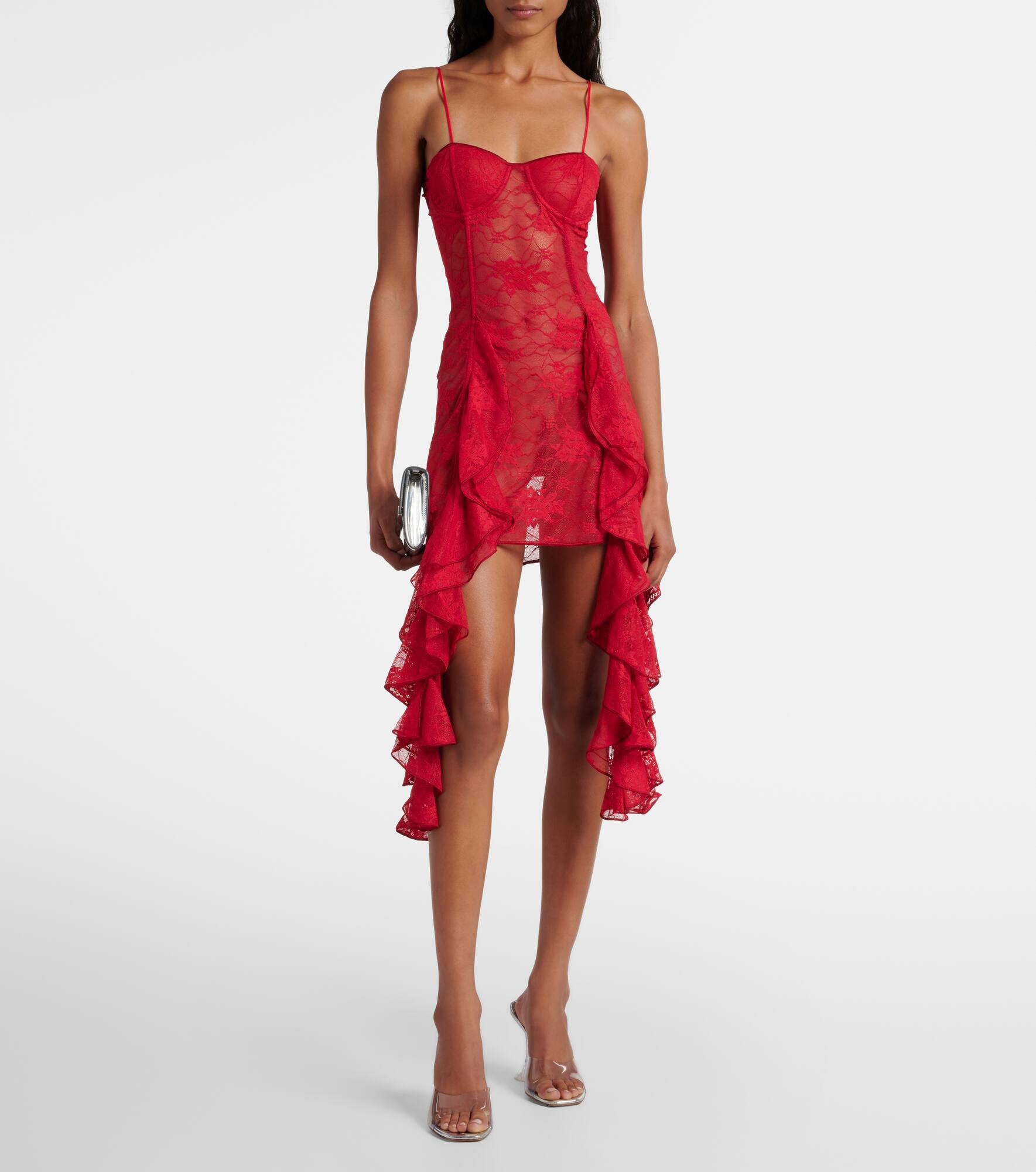 Ruffled lace bustier dress - 2