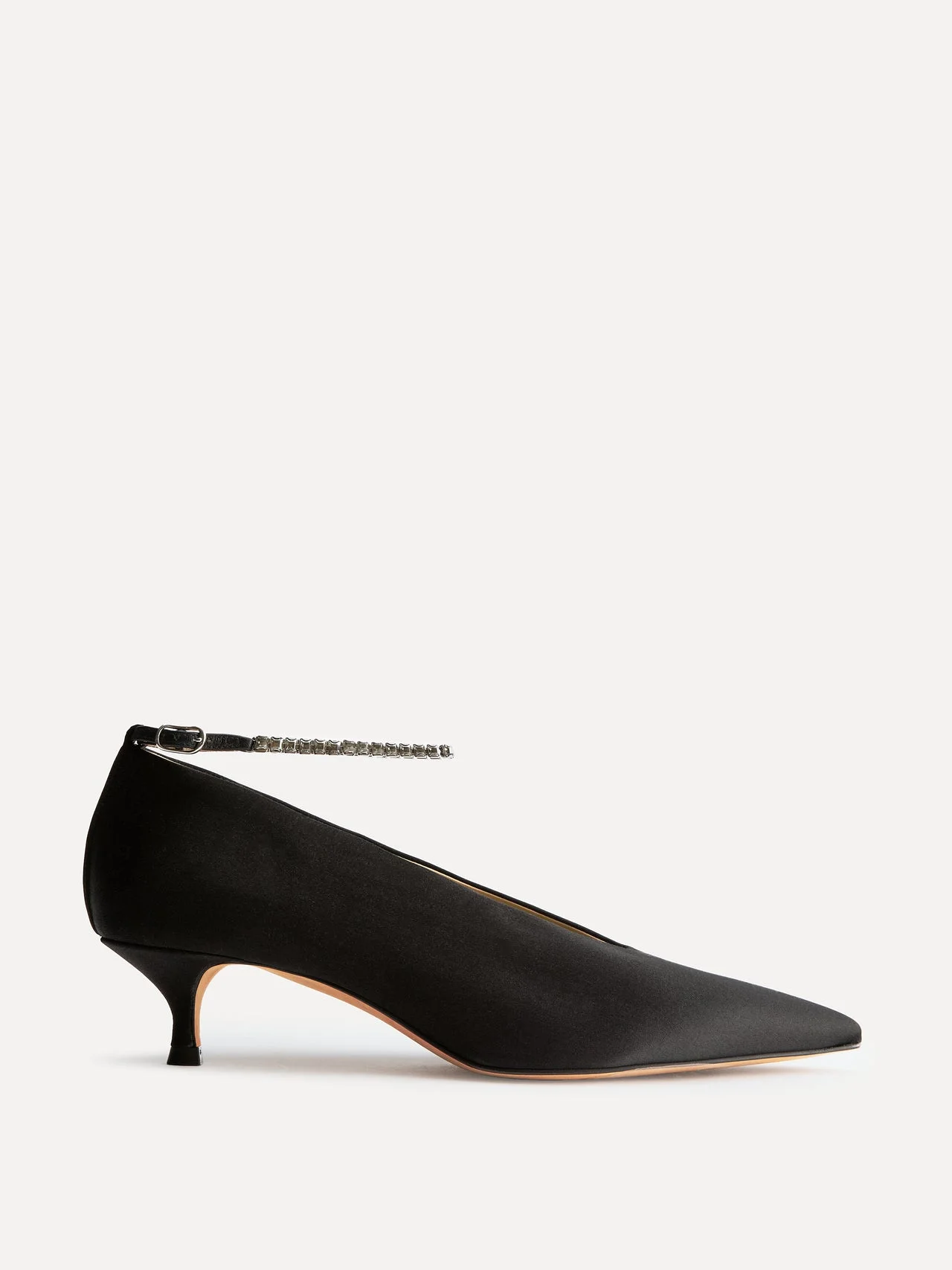 Babouche Kitten Crystal / Black Satin - 1