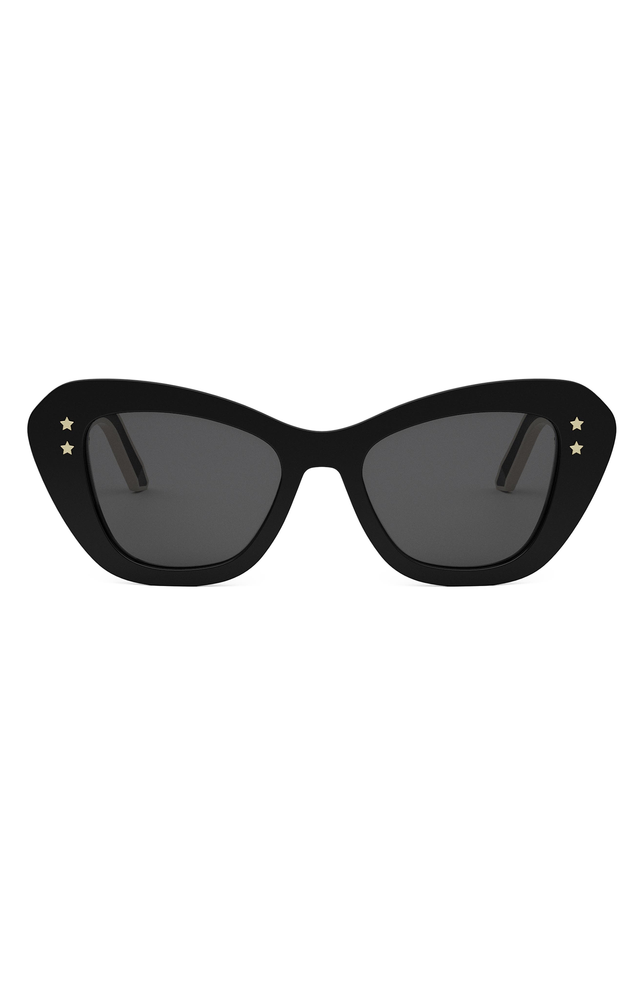 'DiorPacific B3U 52mm Butterfly Sunglasses in Shiny Black /Smoke at Nordstrom - 1