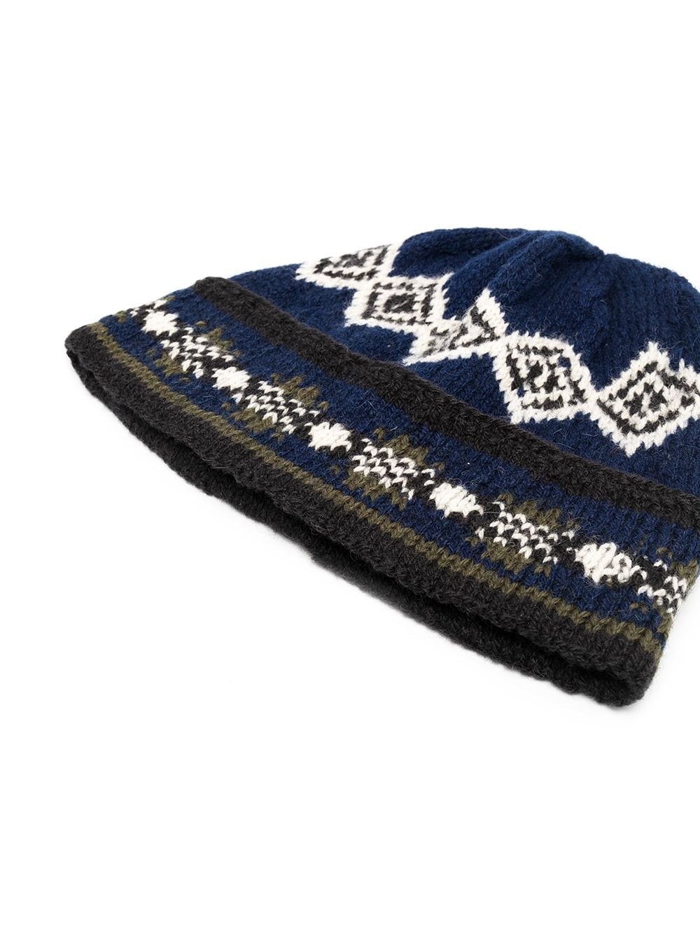 intarsia knit beanie hat - 2