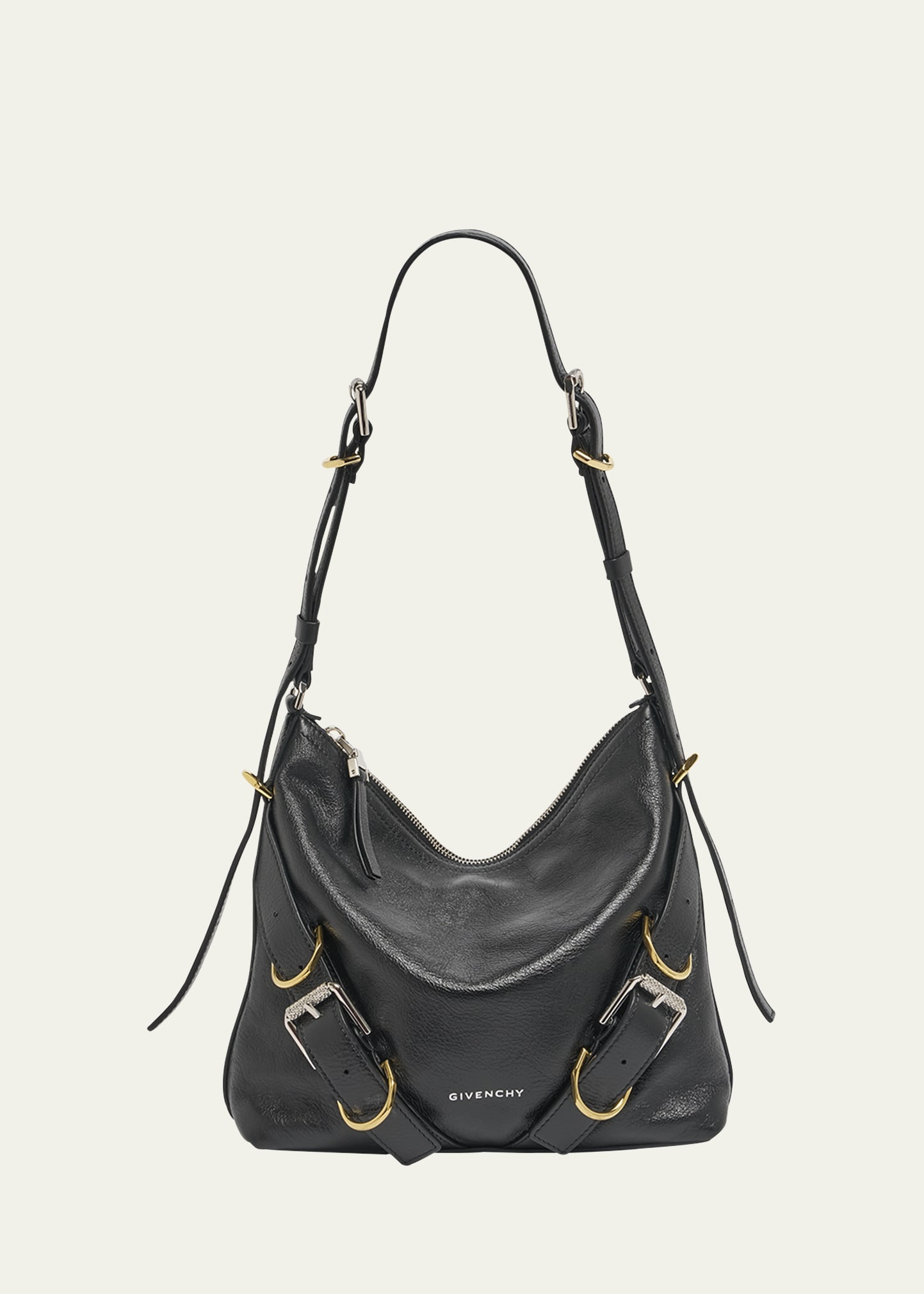 Voyou Small Crossbody Bag in Tumbled Leather - 1