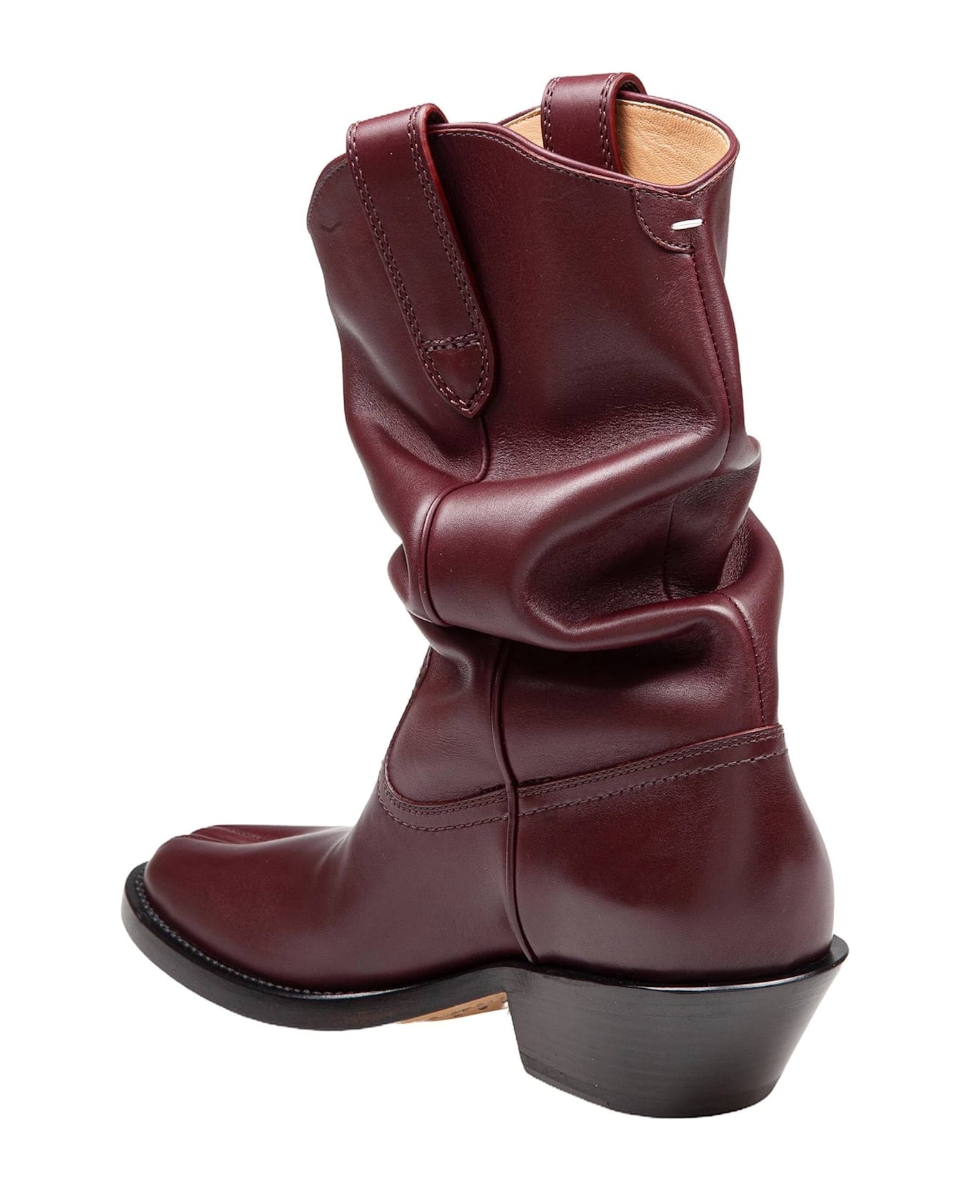 Tabi Texan Boot In Leather Color Bordeaux - 4