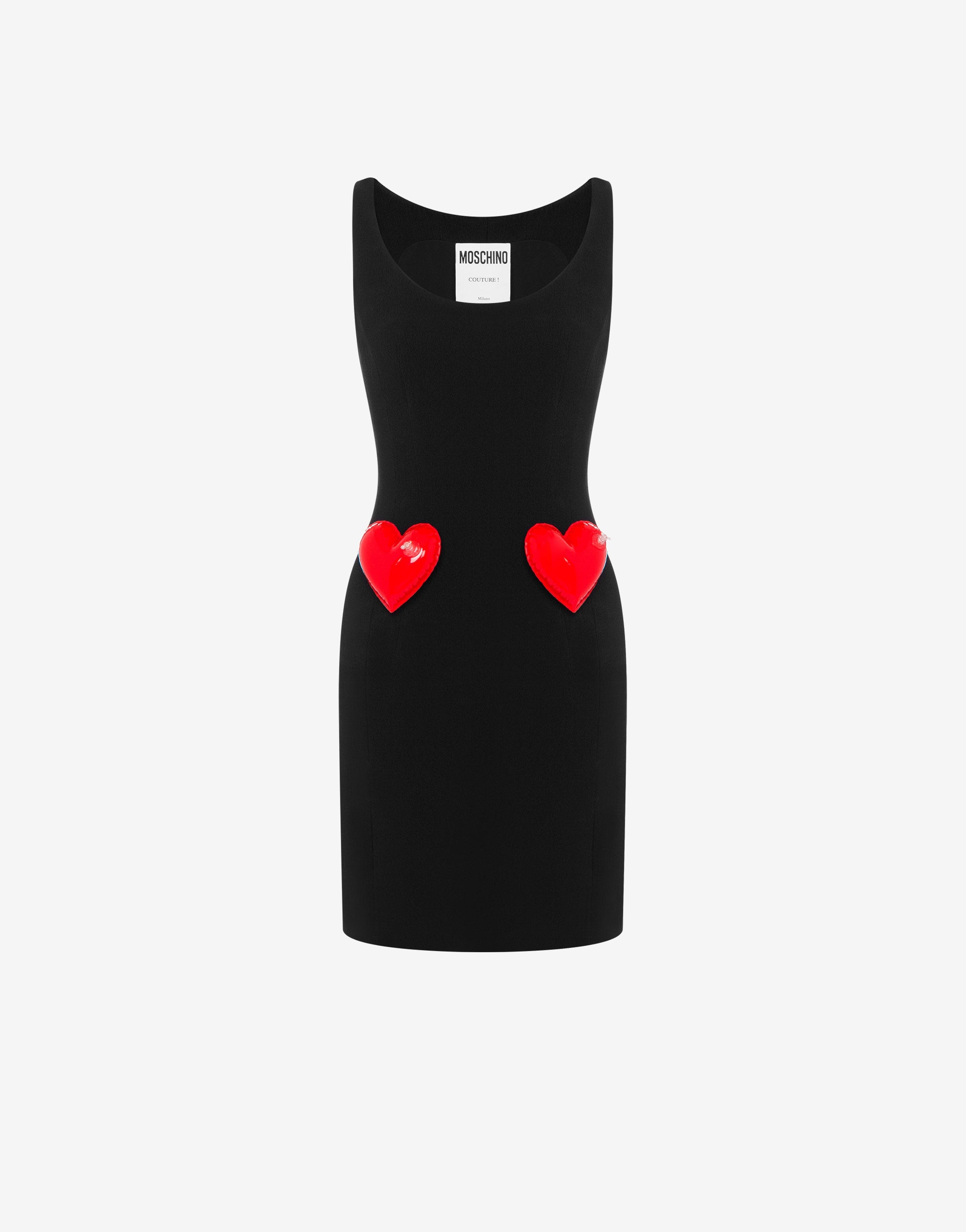 Moschino INFLATABLE HEARTS CRÊPE DRESS | REVERSIBLE