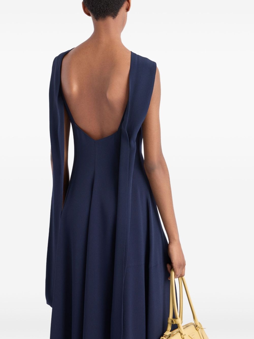 asymmetric satin midi dress - 5