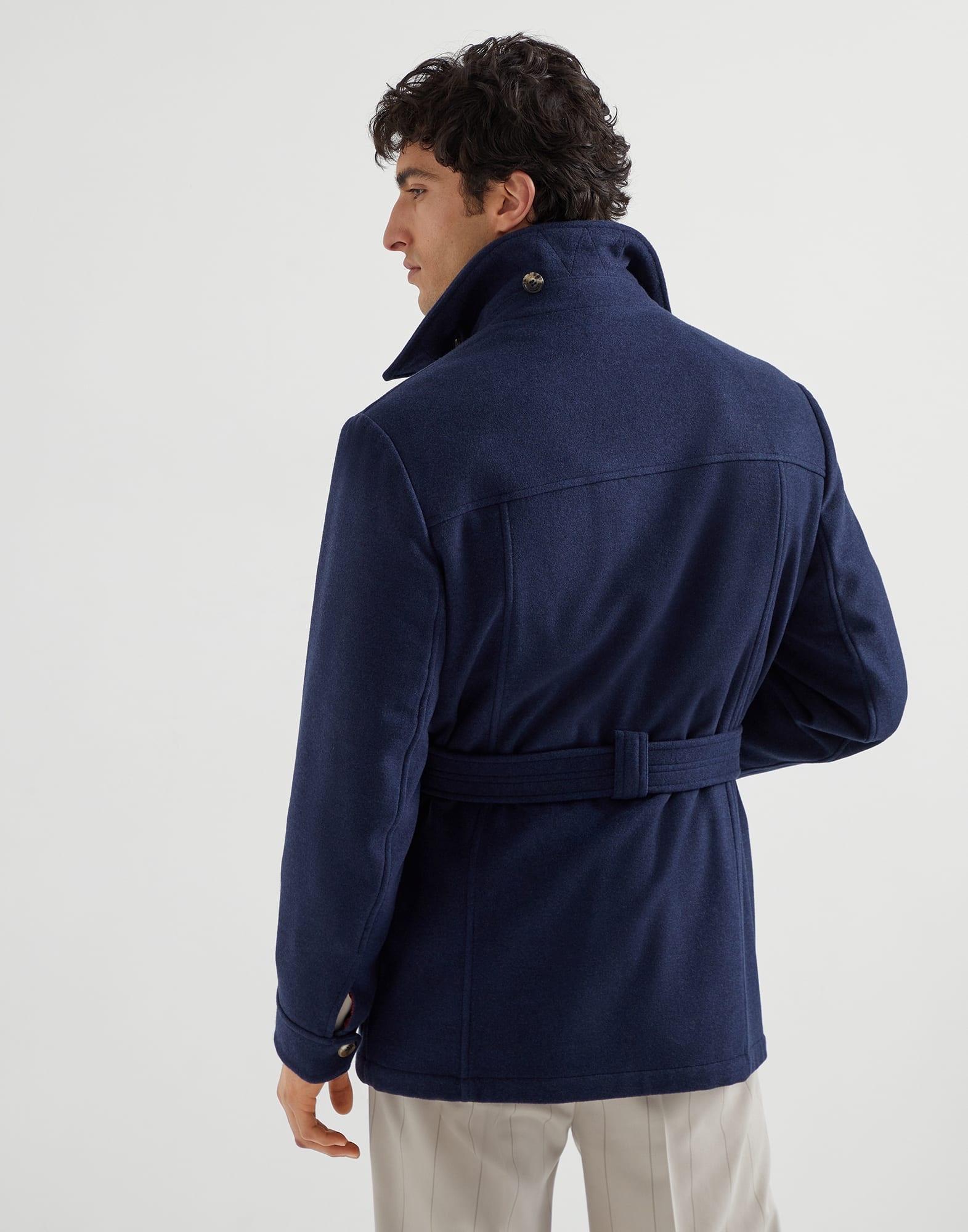 Lightweight water-resistant cashmere belted safari jacket - 2