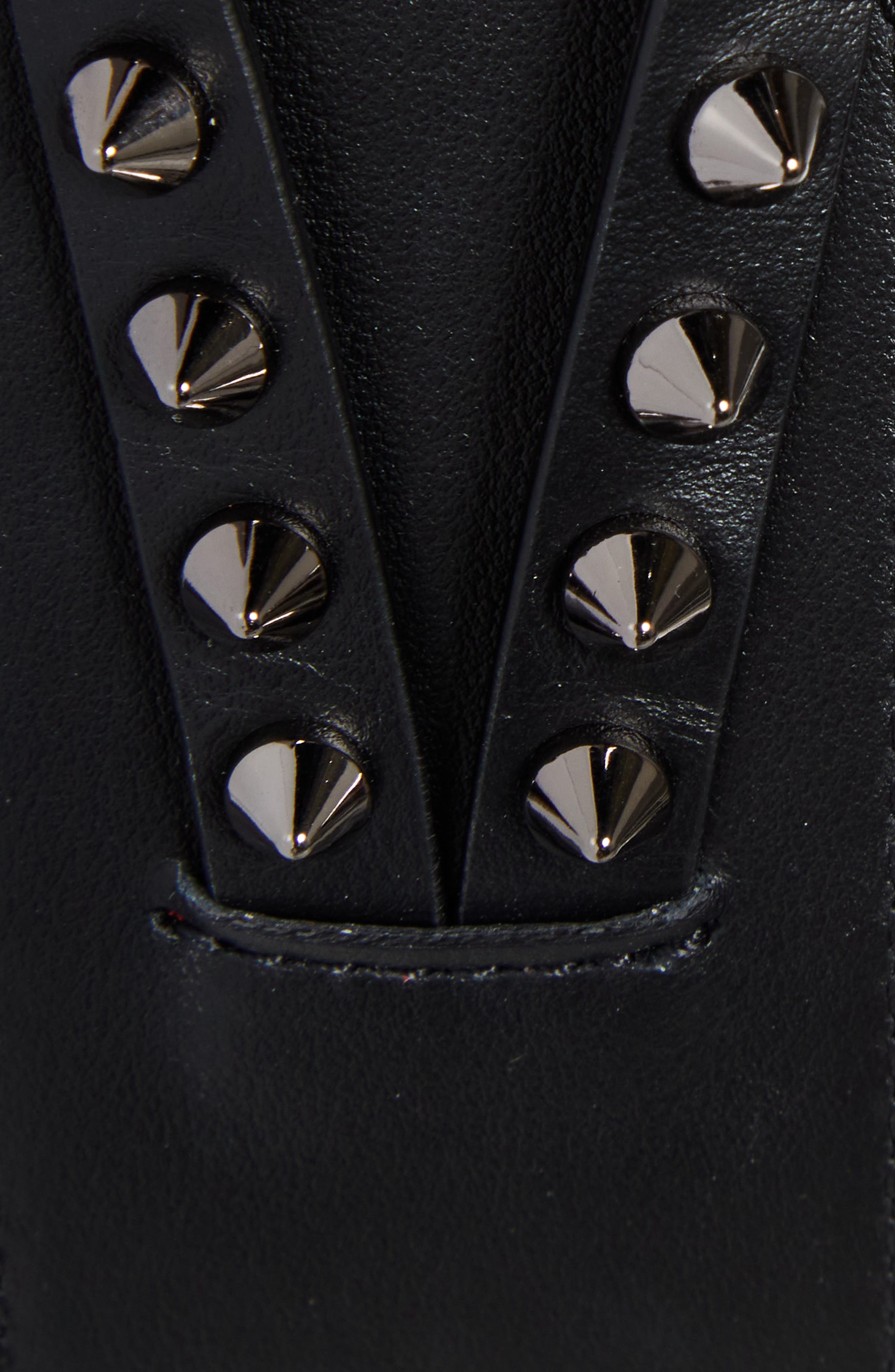 Christian Louboutin Cabata Spike Leather Corset Belt in Black/Gun Metal at Nordstrom - 2