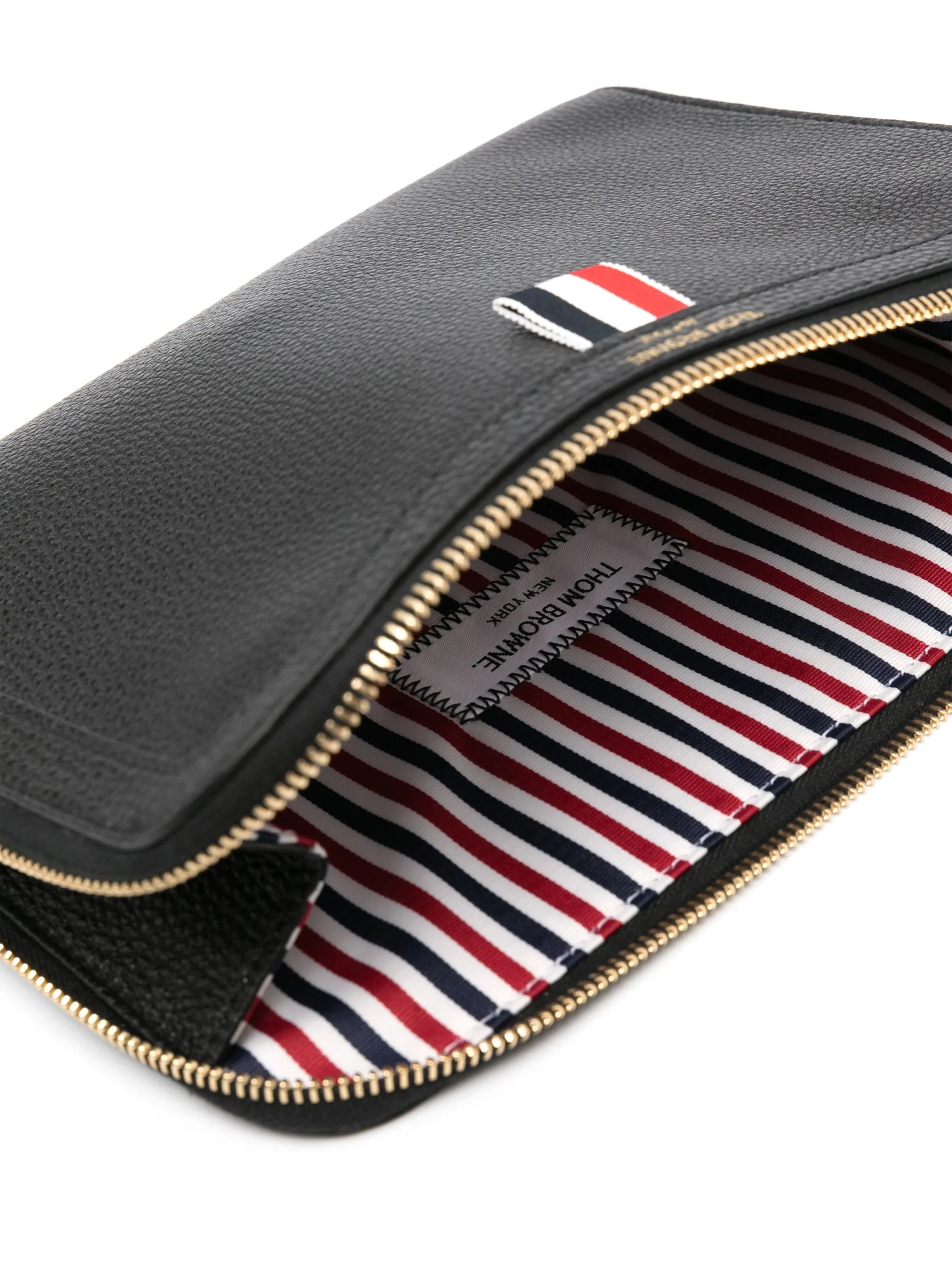 mini pebbled leather Gusset Folio - 3