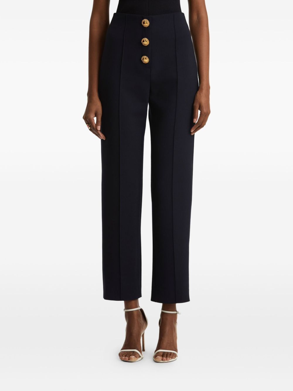 button-detailed trousers - 3