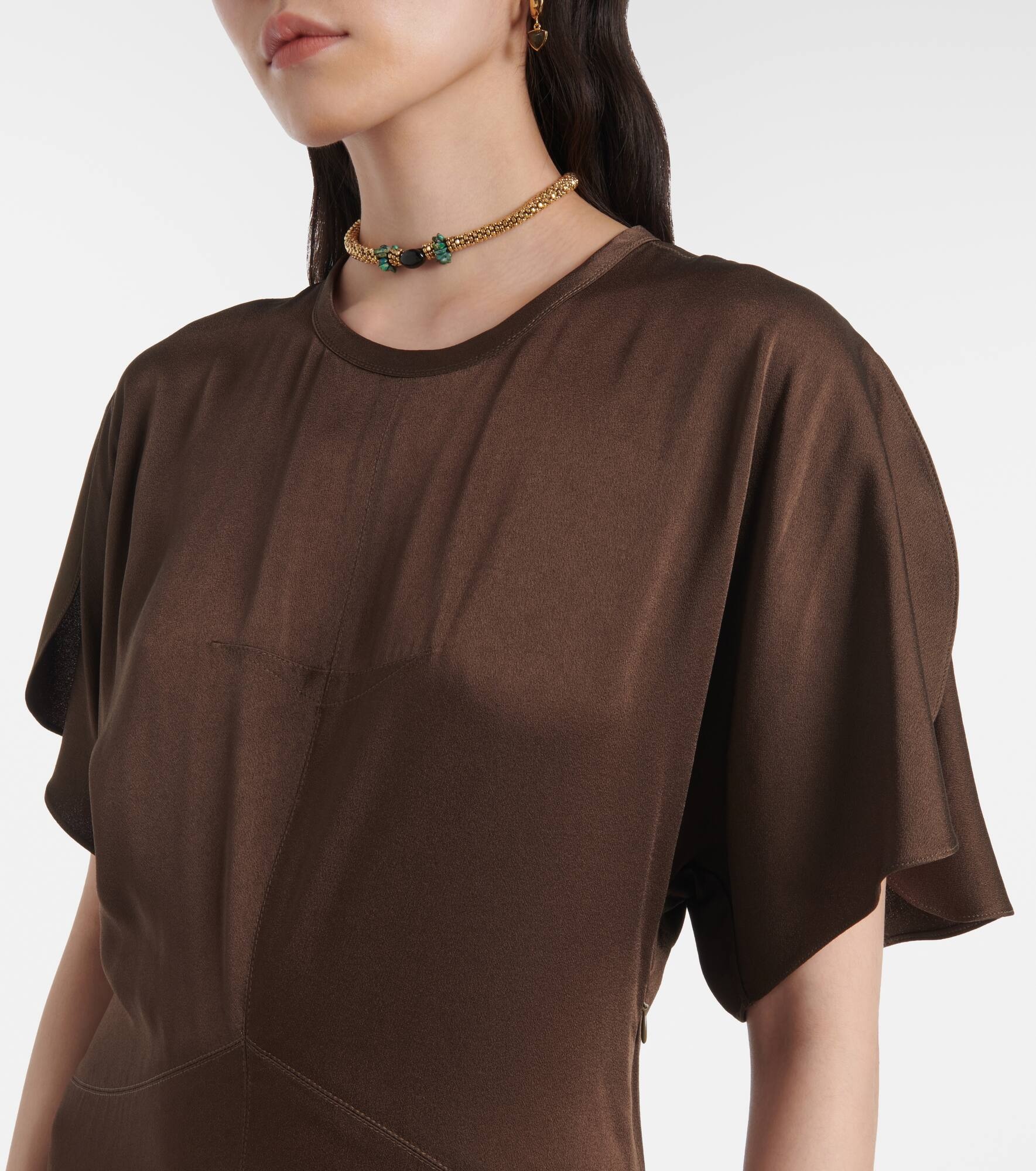 Keany satin midi dress - 4