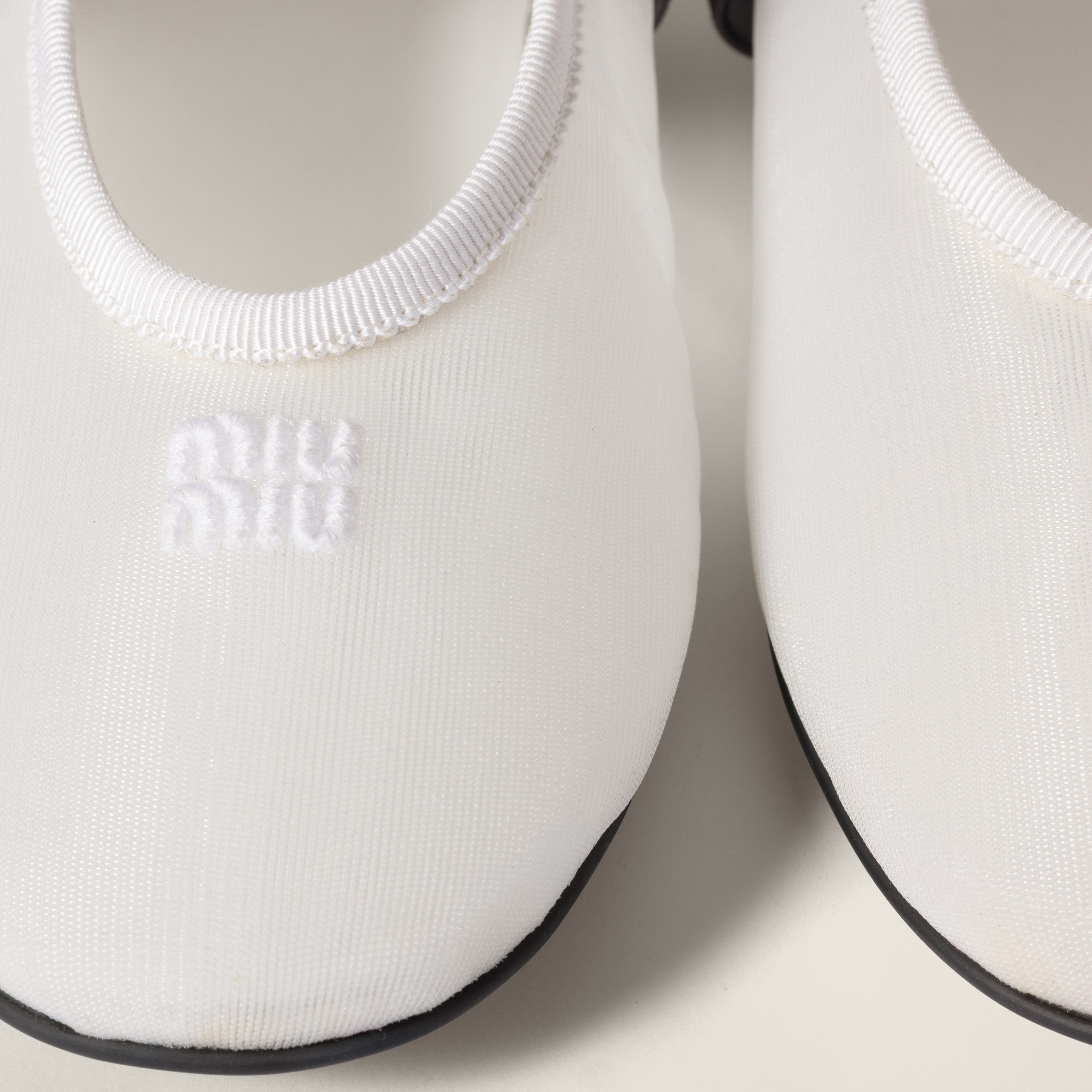 Mesh fabric ballerinas - 4