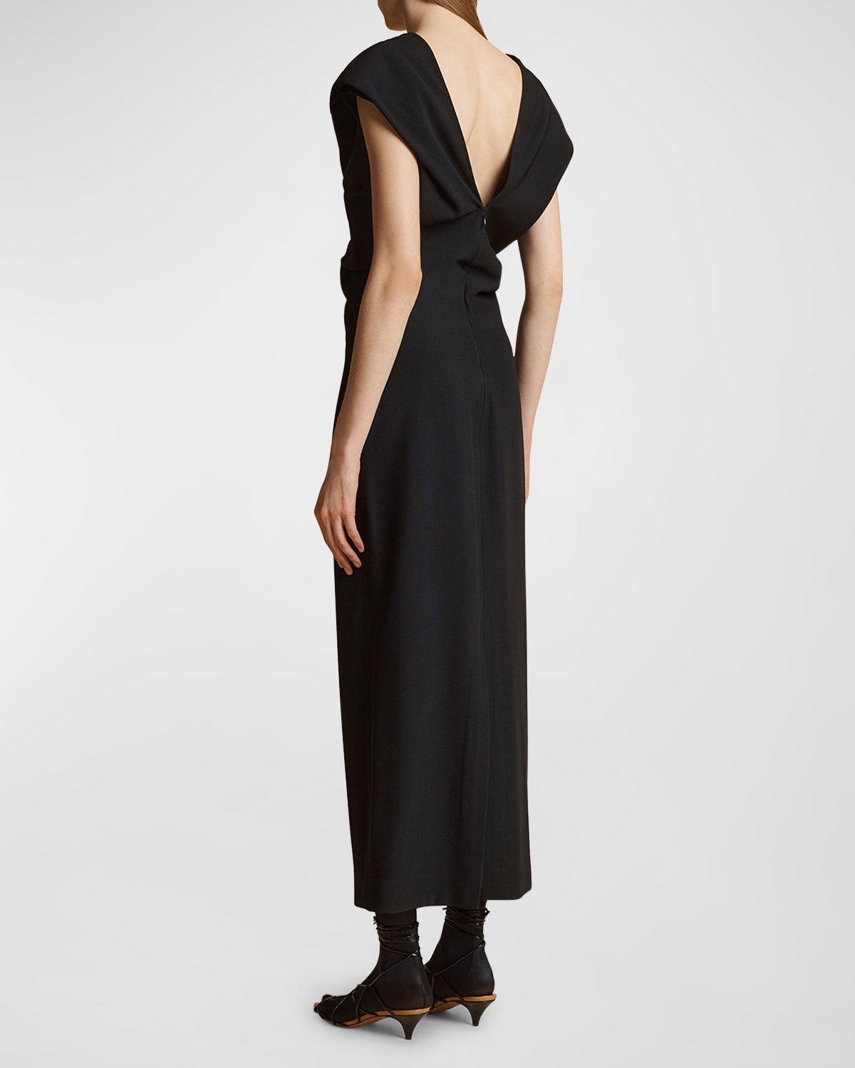 Ima Long Column Wool Dress - 2