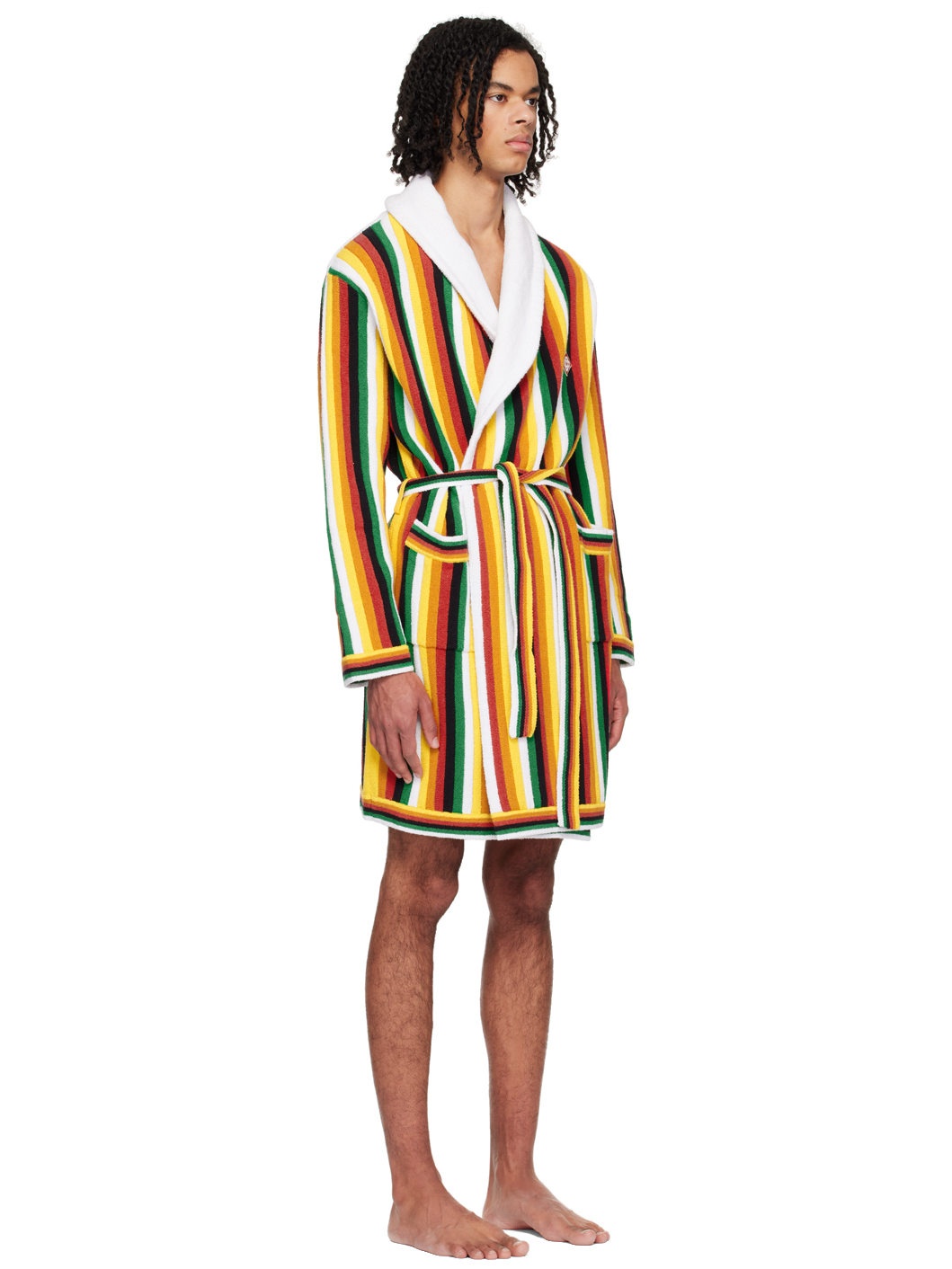 Multicolor Striped Robe - 2