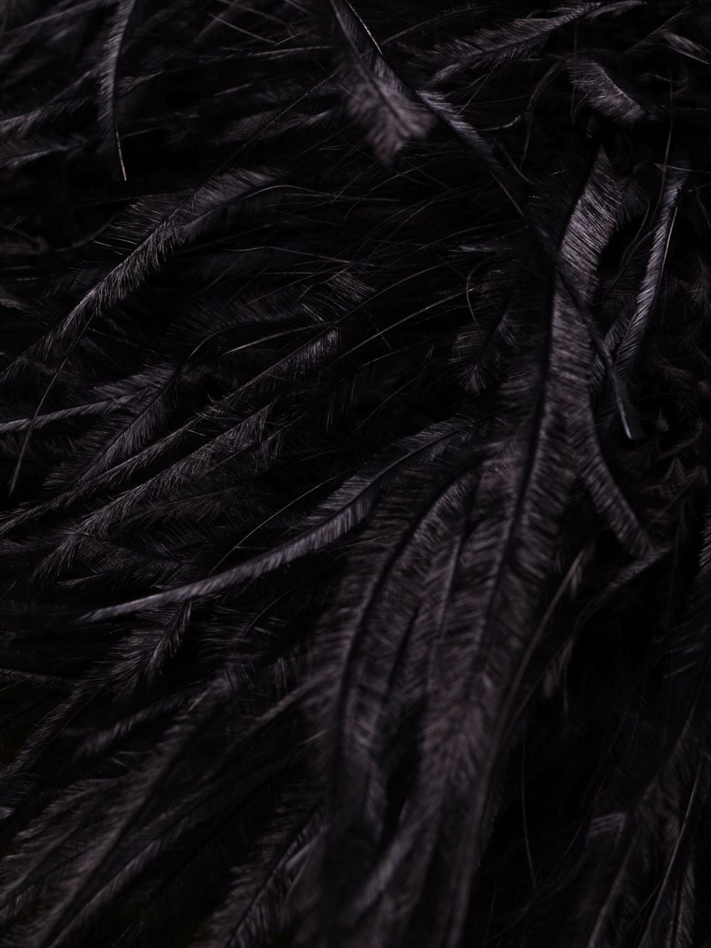 dragon-print feather-trim silk dress - 8