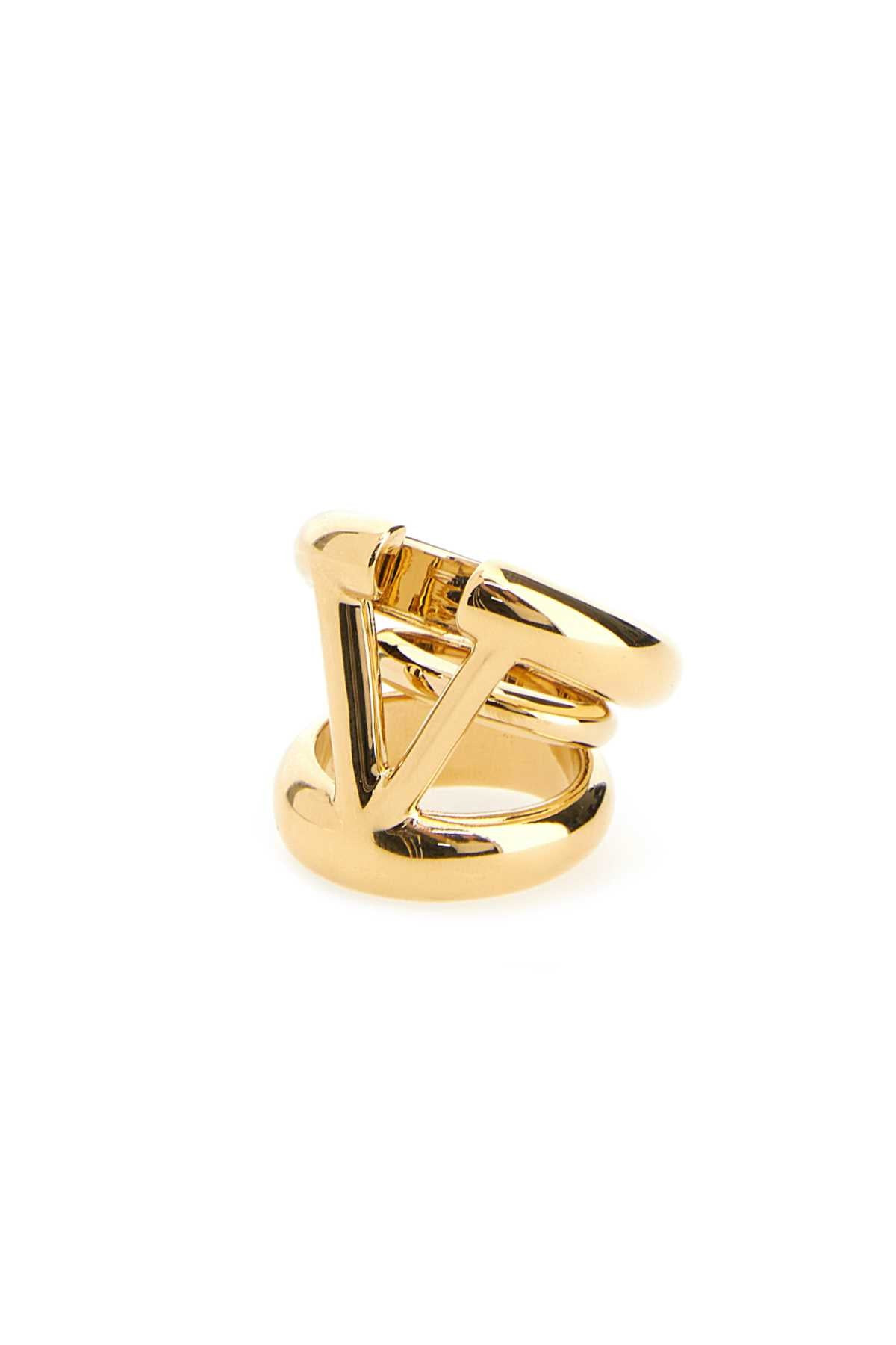 Valentino Garavani Women Golden Metal Ring - 3