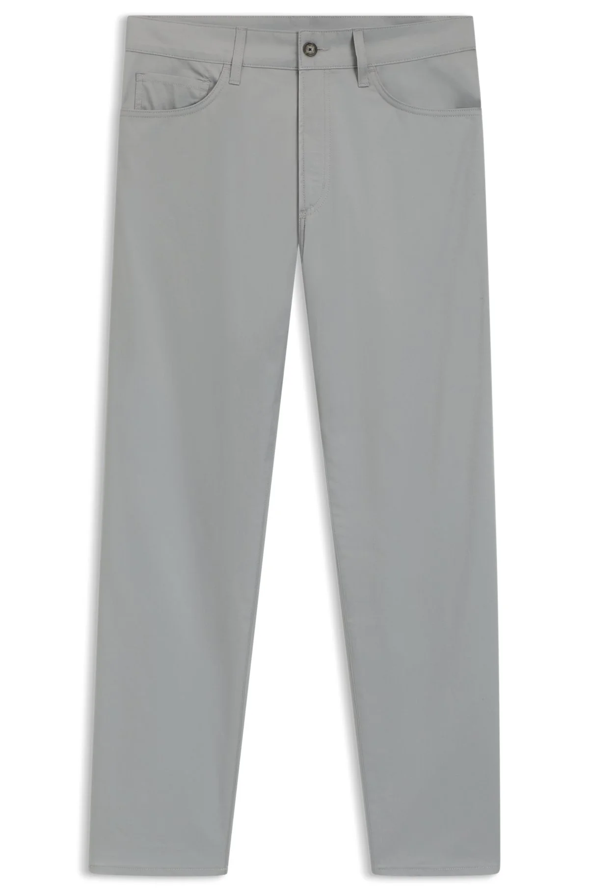 SLIM-FIT TROUSERS IN COTTON, SILK AND STRETCH - 1
