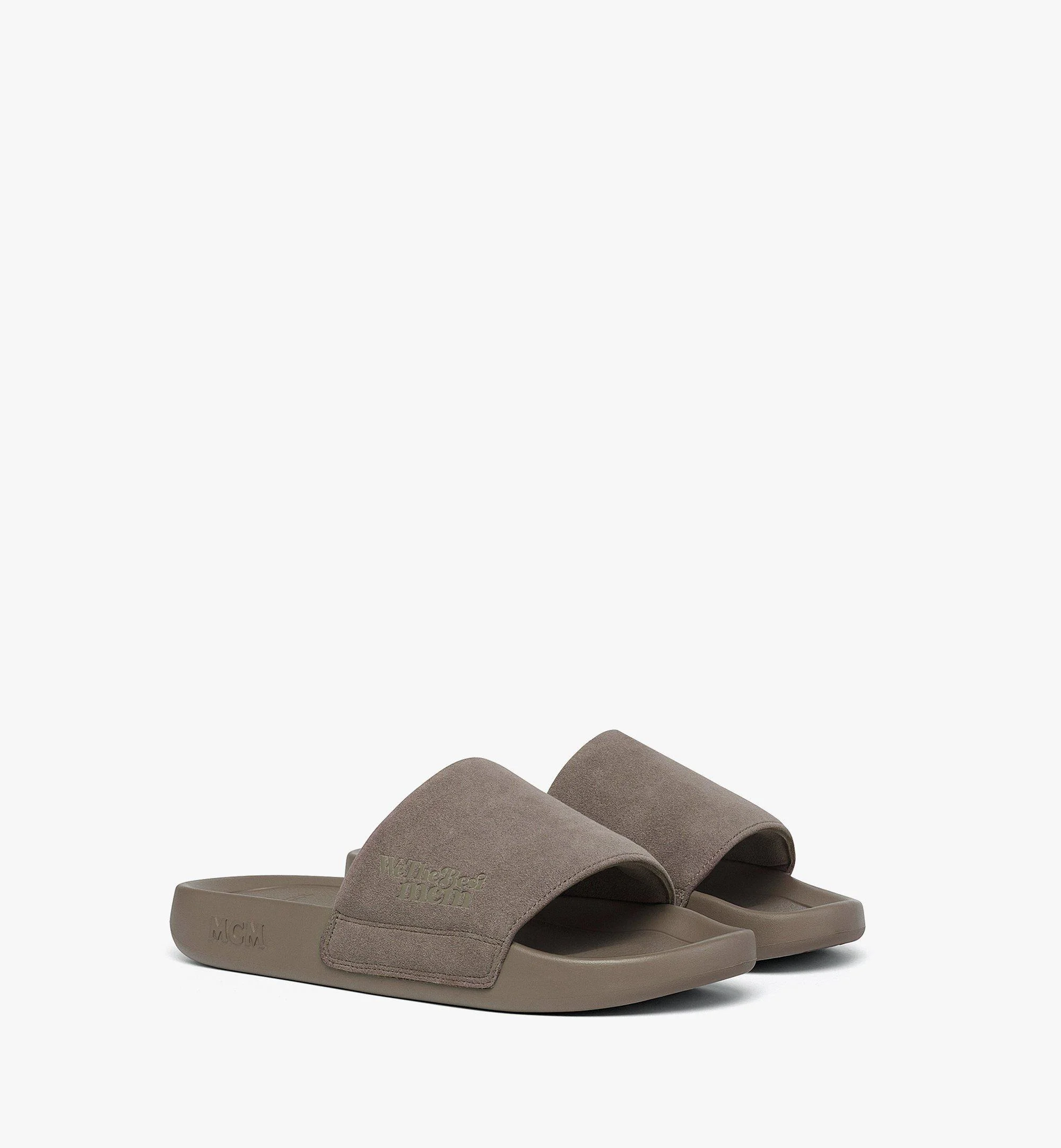 MCM x We The Best Ultrasuede Slides - 1
