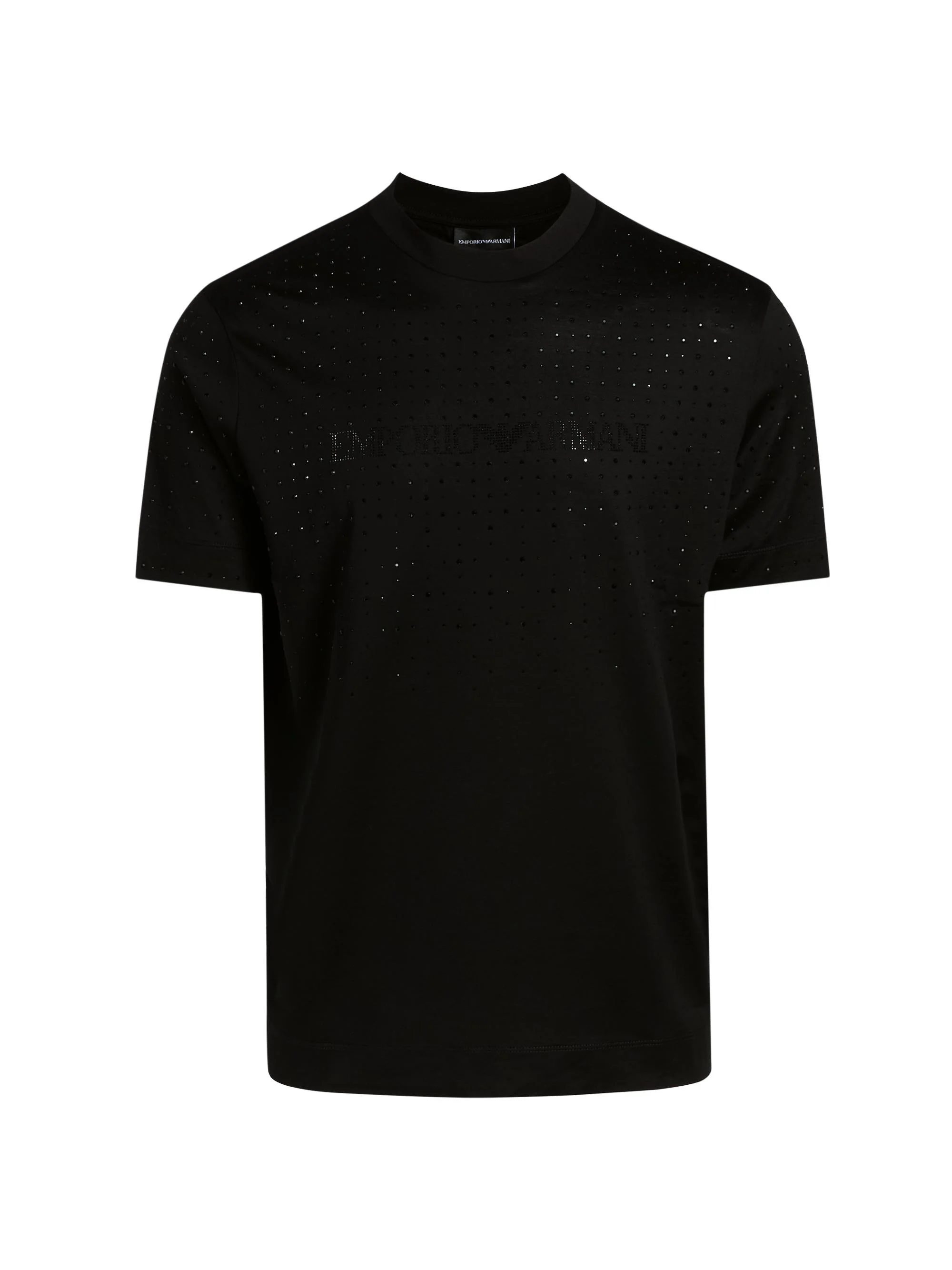 Men's Clubwear Capsule Rhinestone Logo T-Shirt - Black - 1