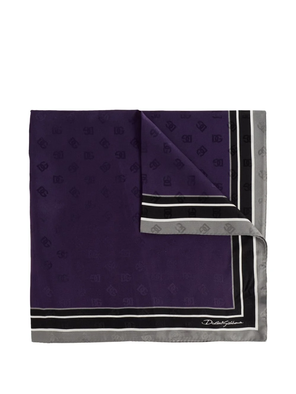 logo border scarf - 1