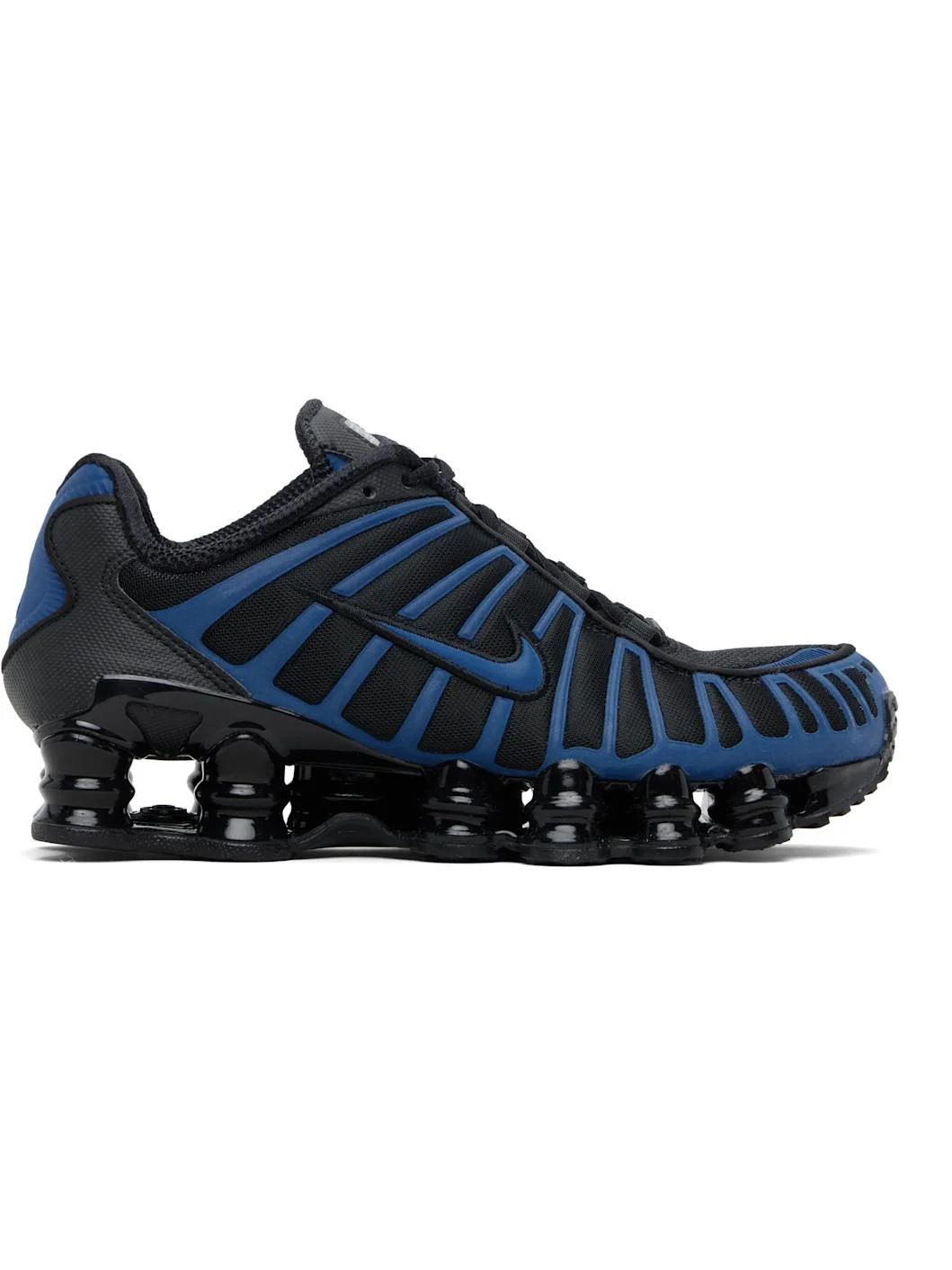 Black & Navy Shox TL Sneakers - 1
