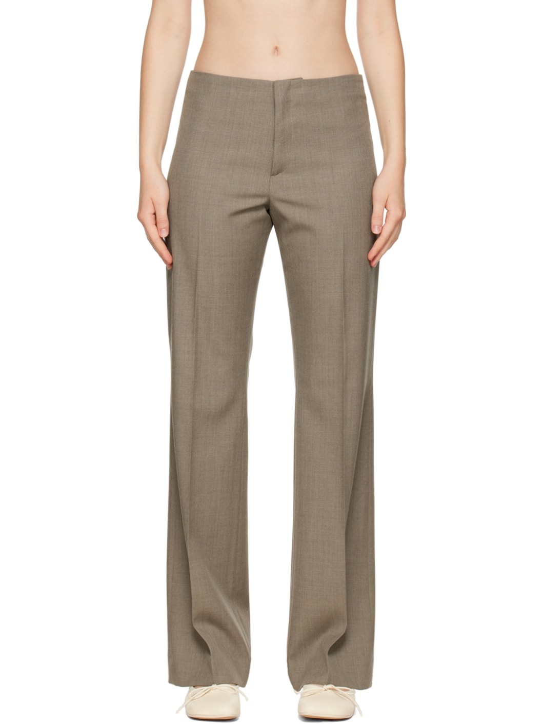 Gray Aspect Trousers - 1