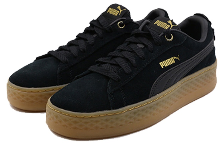 (WMNS) PUMA Suede Platform Elemental Steel Grey 'Black Gold' 366928-01 - 2