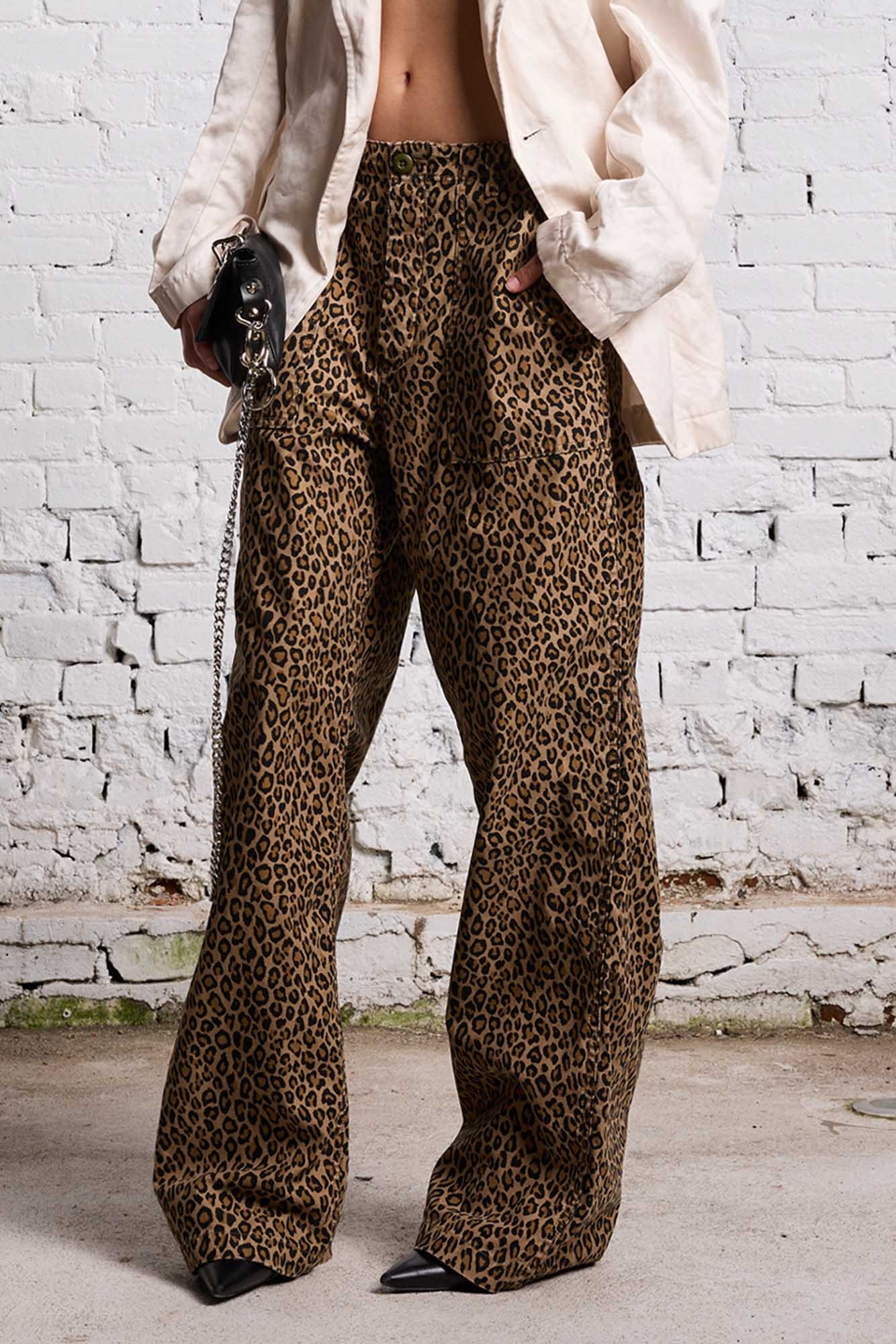 WIDE LEG UTILITY PANT - LEOPARD - 2