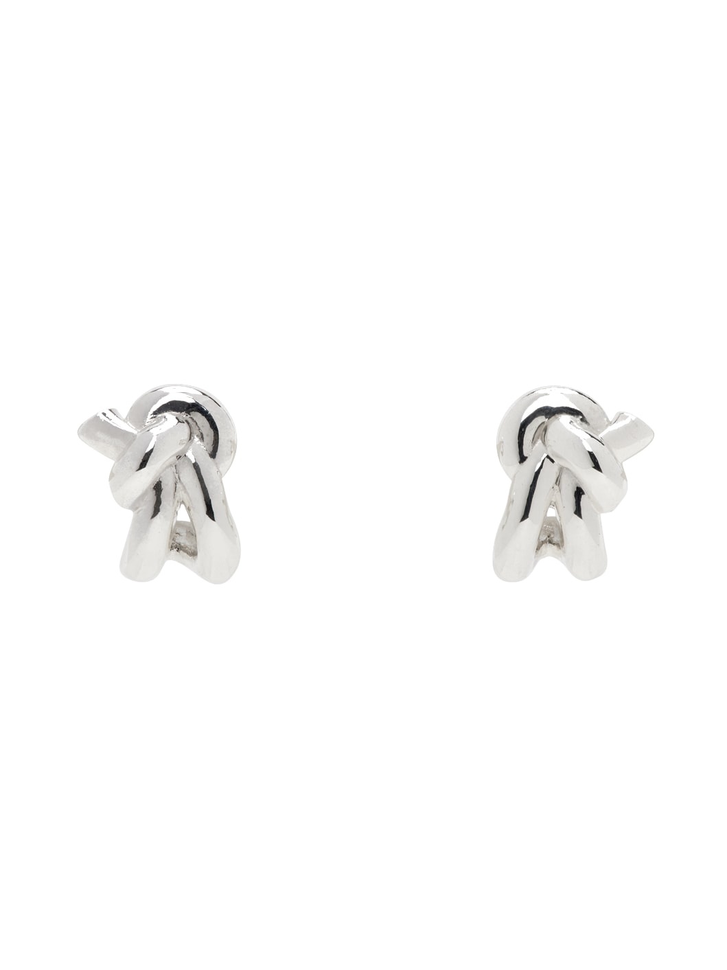 Bottega Veneta Silver Knot Earrings | ssense | REVERSIBLE
