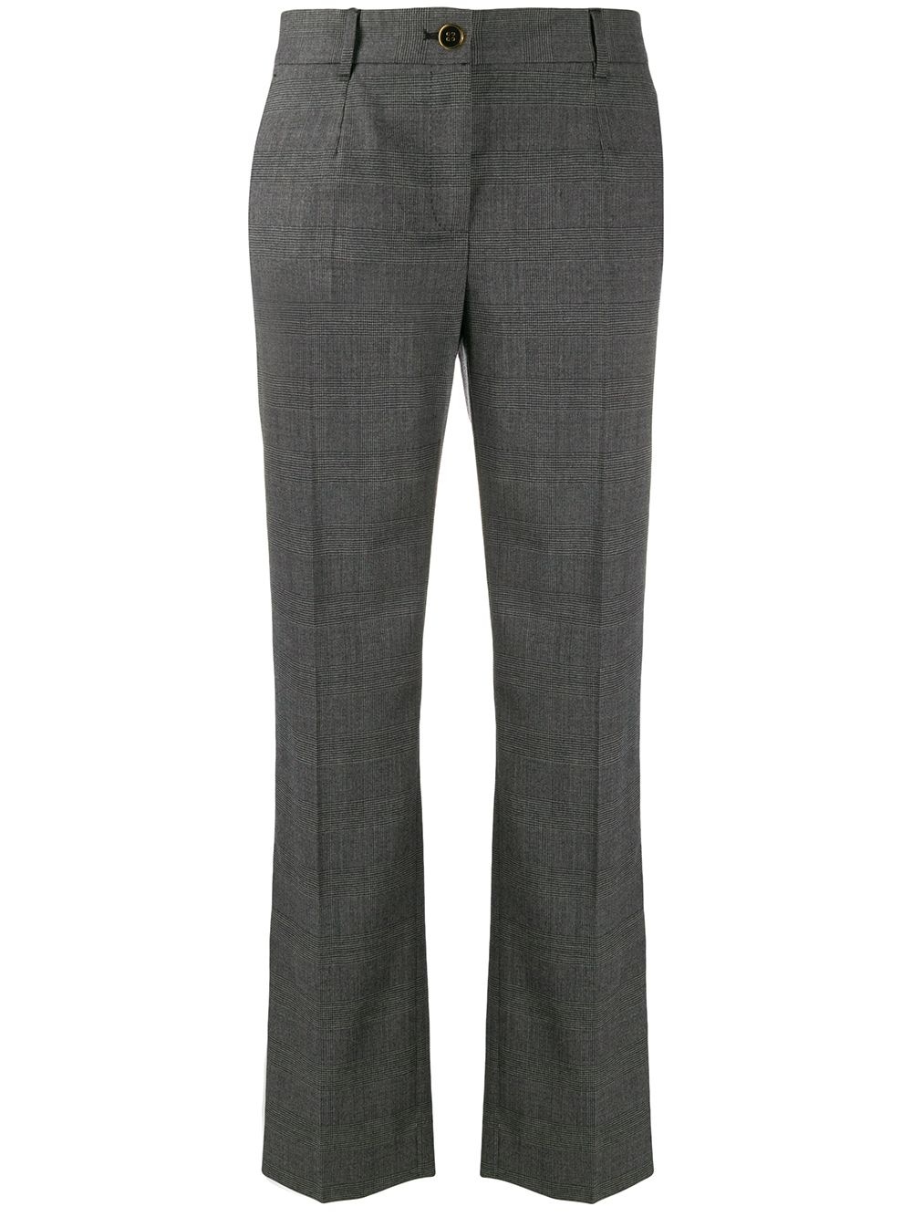 straight-leg houndstooth trousers - 1