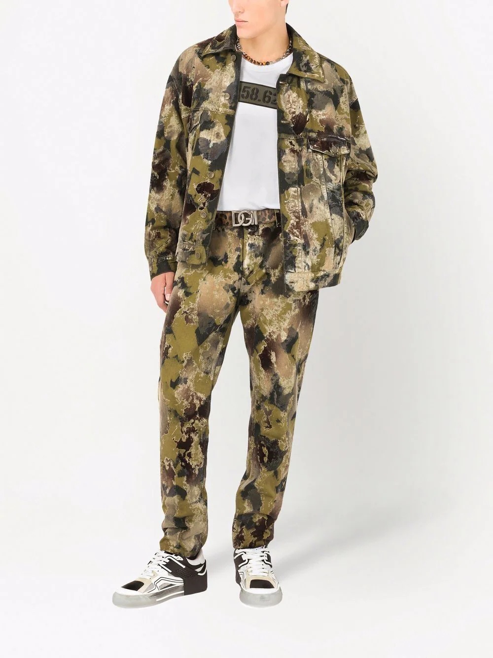 camouflage button-up jacket - 2