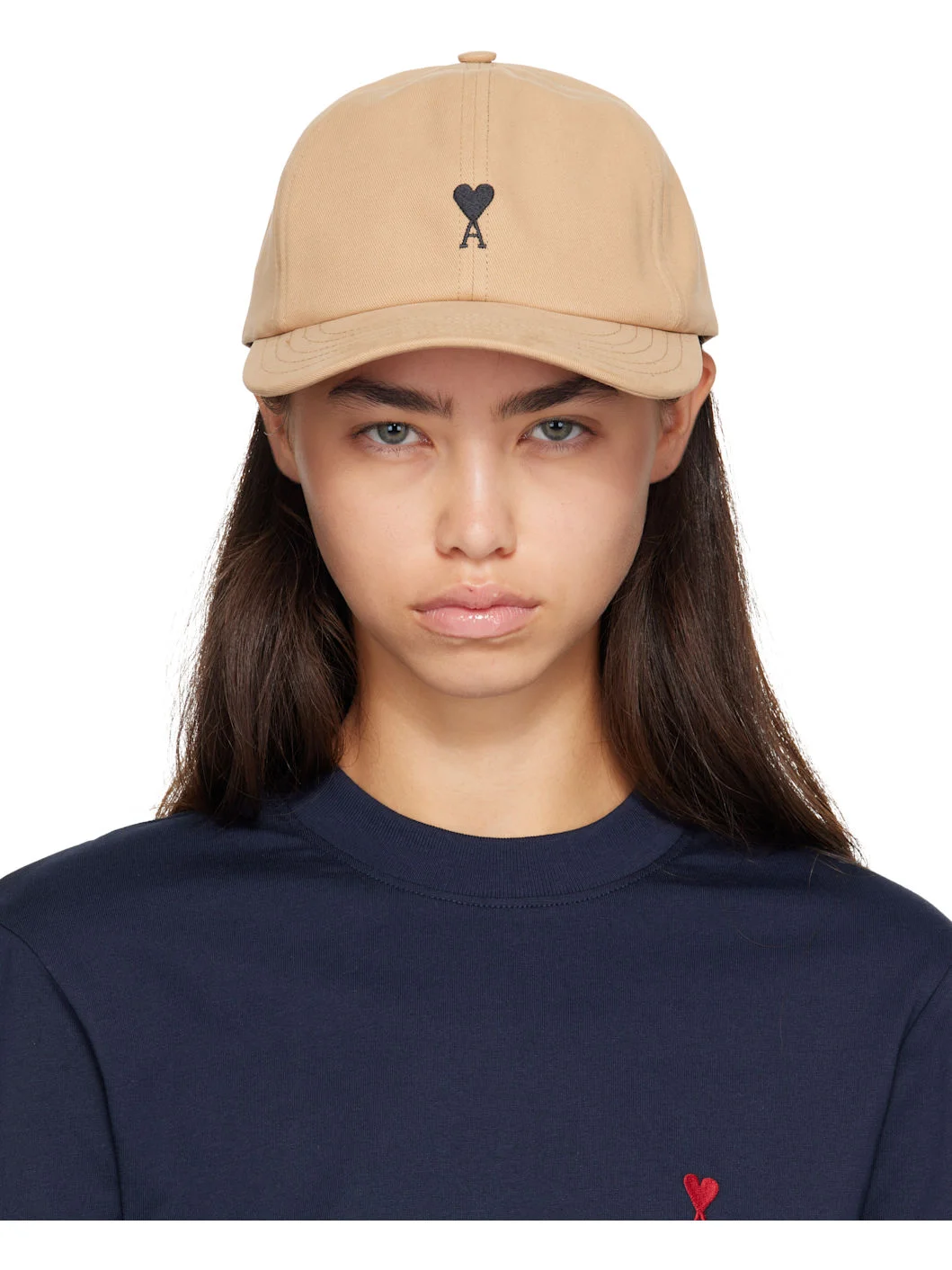 Beige Cotton Ami De Coeur Cap - 1