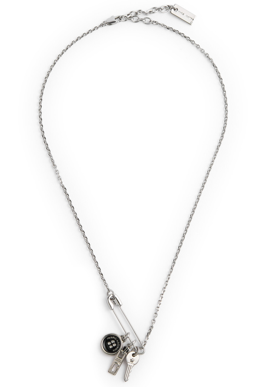 Marc Jacobs Button Charm Silver-plated Necklace - 3