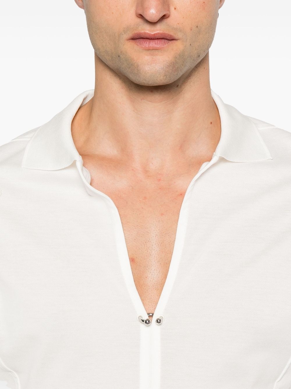 pierced polo shirt - 5