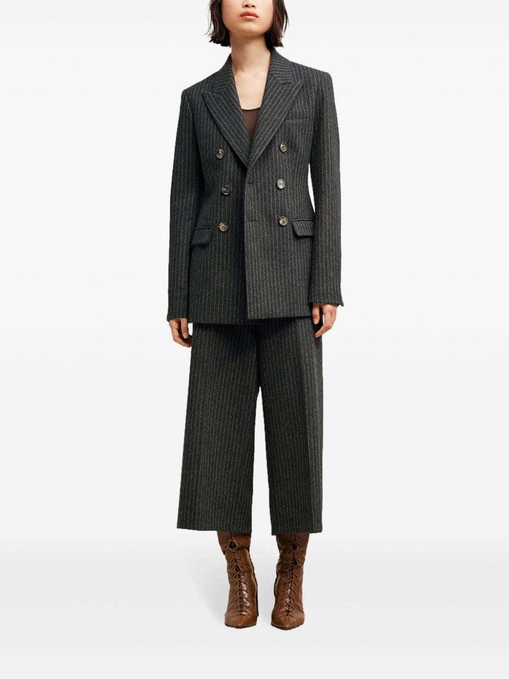 double breasted wool coat - 2