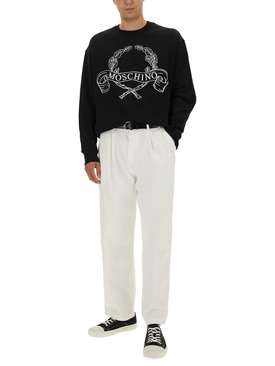 Sweatshirt With Laurel Crown Logo Embroidery - 2