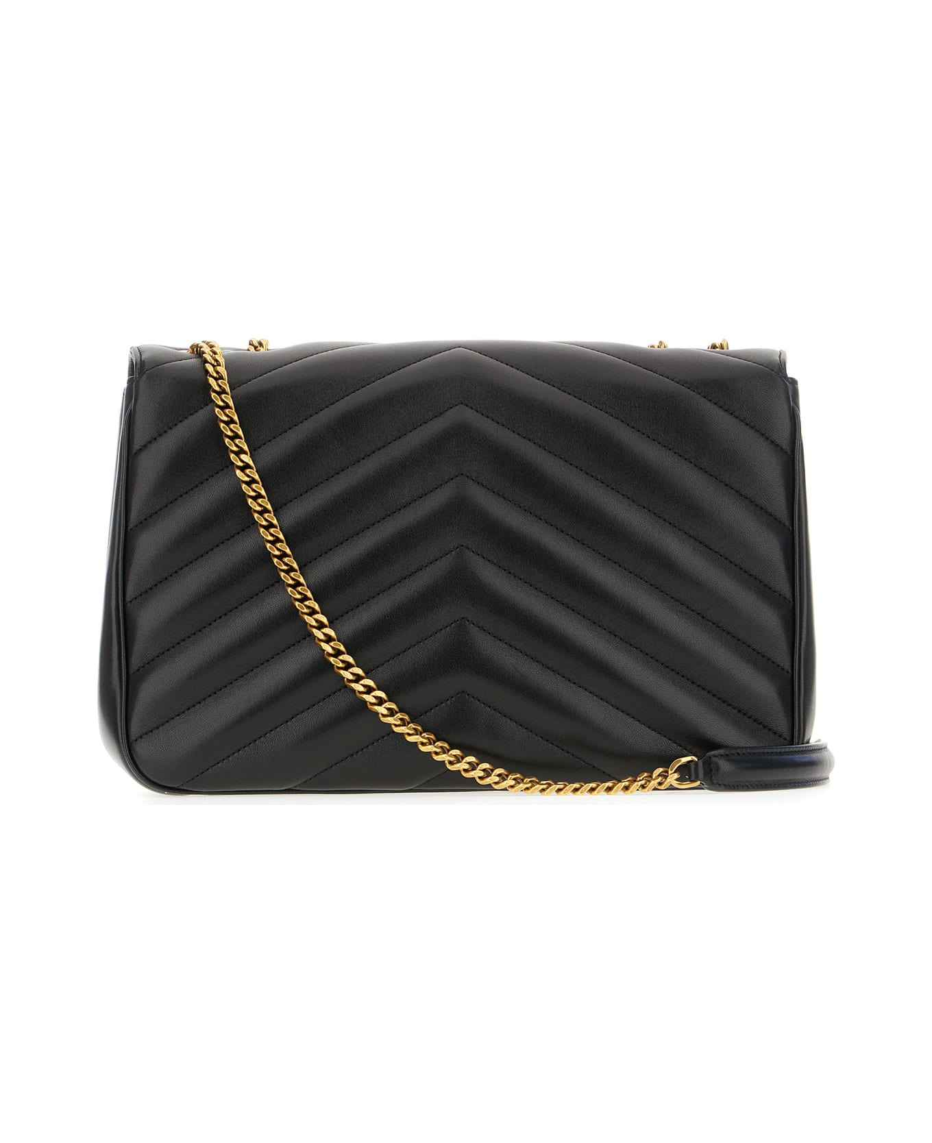 Black Nappa Leather Large Loulou Shoulder Bag - 3