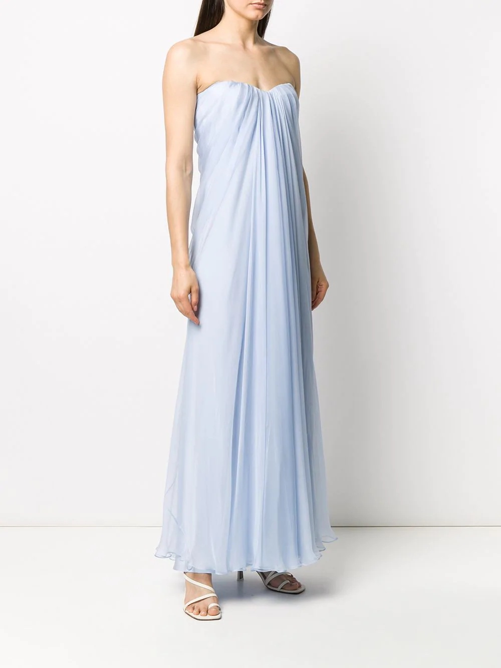 draped details long dress - 3