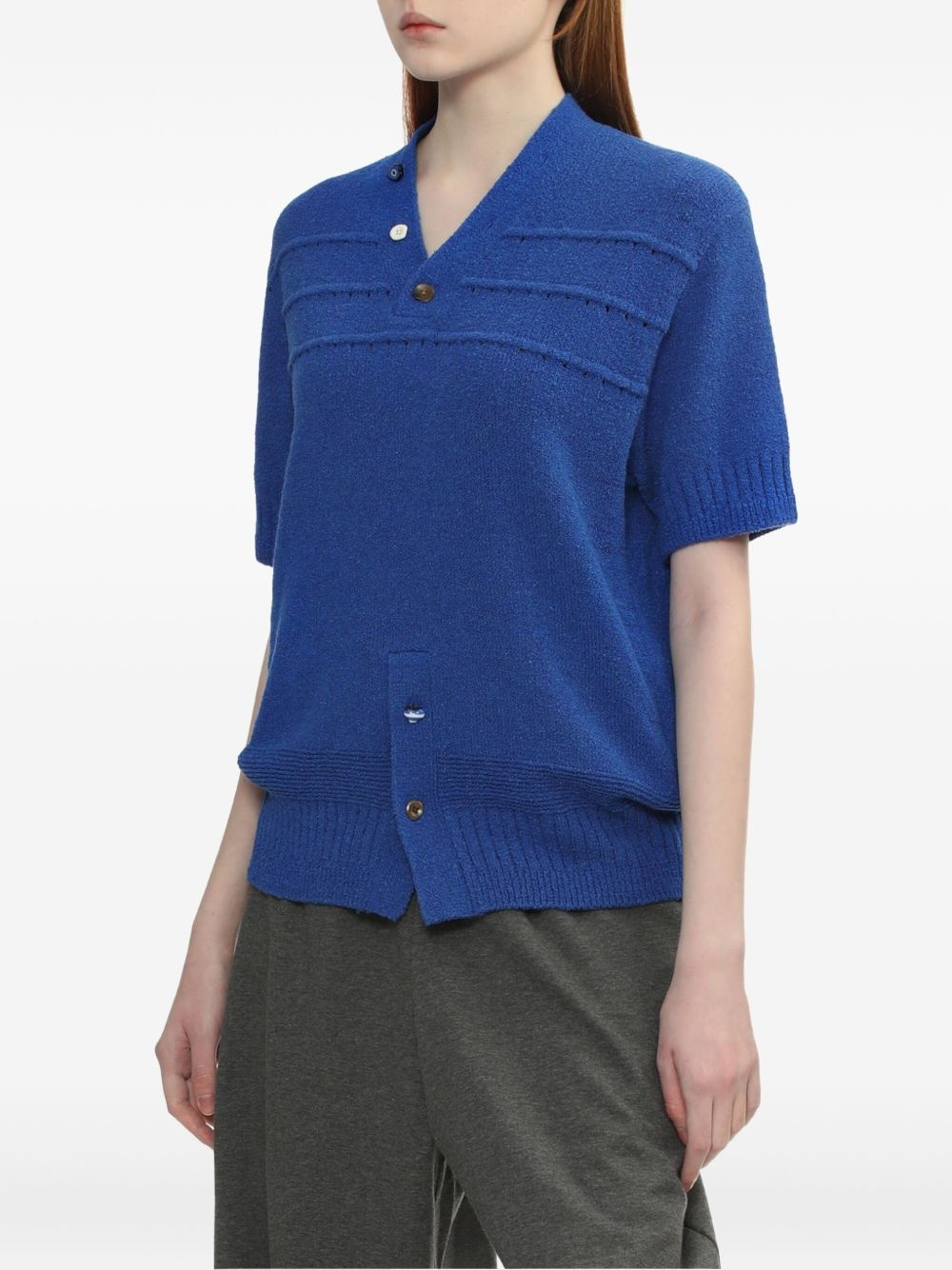 short-sleeve button top - 3