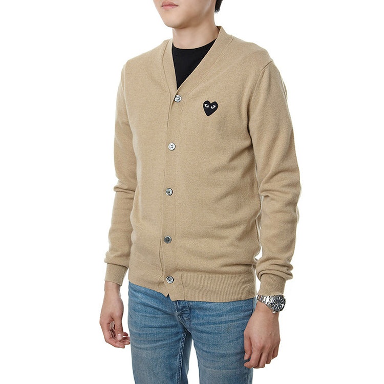 COMME des GARCONS PLAY Cardigan Black Emblem 'Beige' AZ-N024-051-3 - 5
