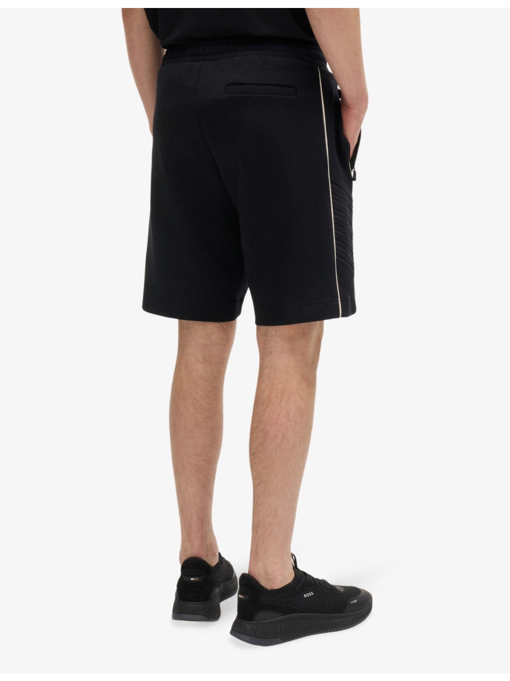 Logo-embossed regular-fit stretch-cotton shorts - 4